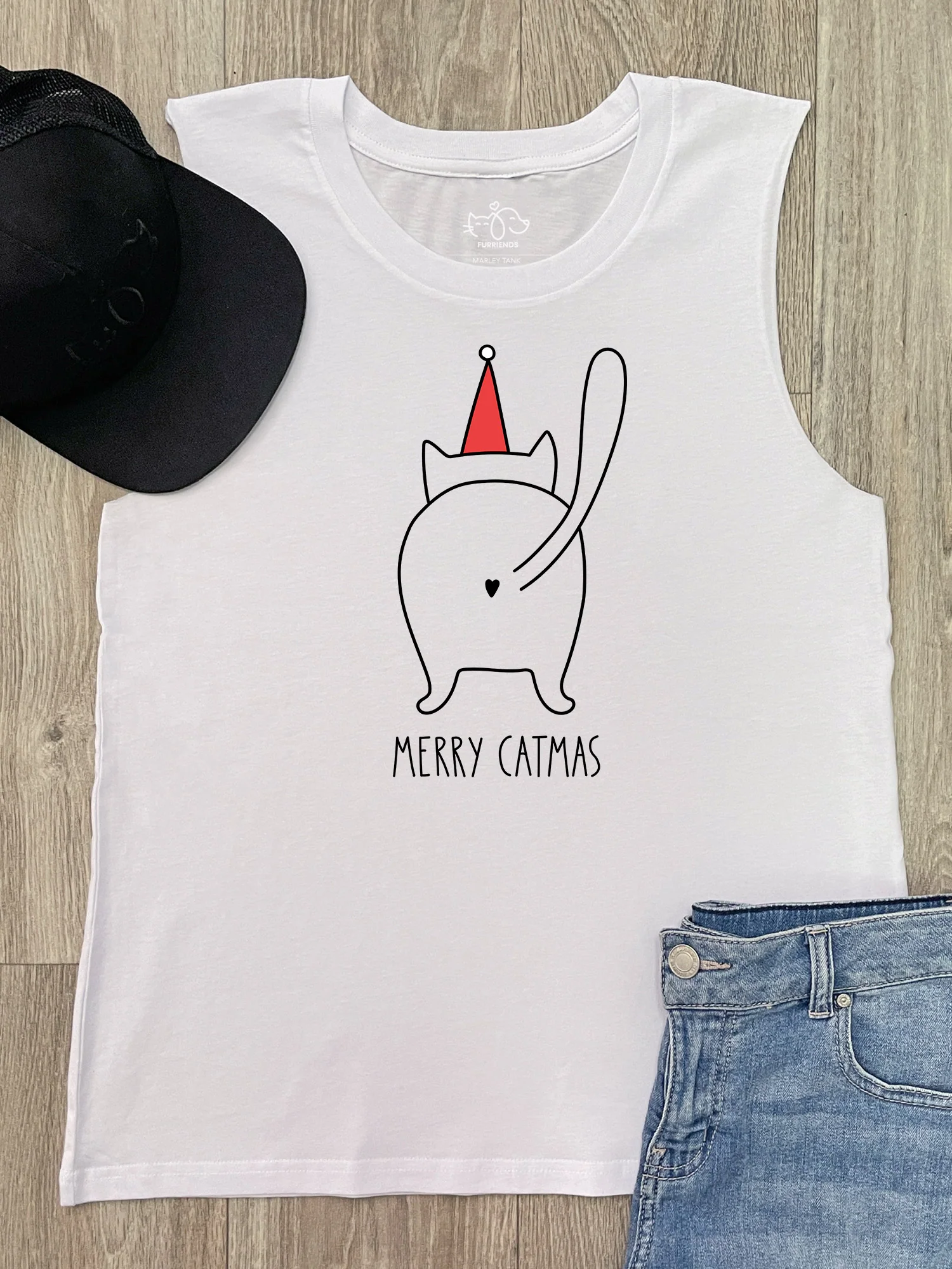 Catmas Greetings Marley Tank - Image 5
