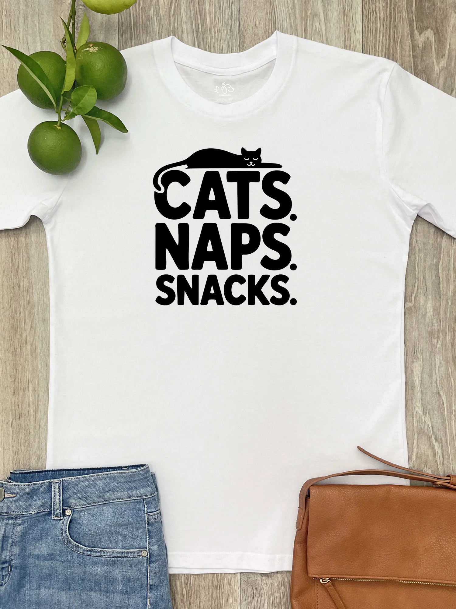 Cats. Naps. Snacks. Essential Unisex Tee - Image 4