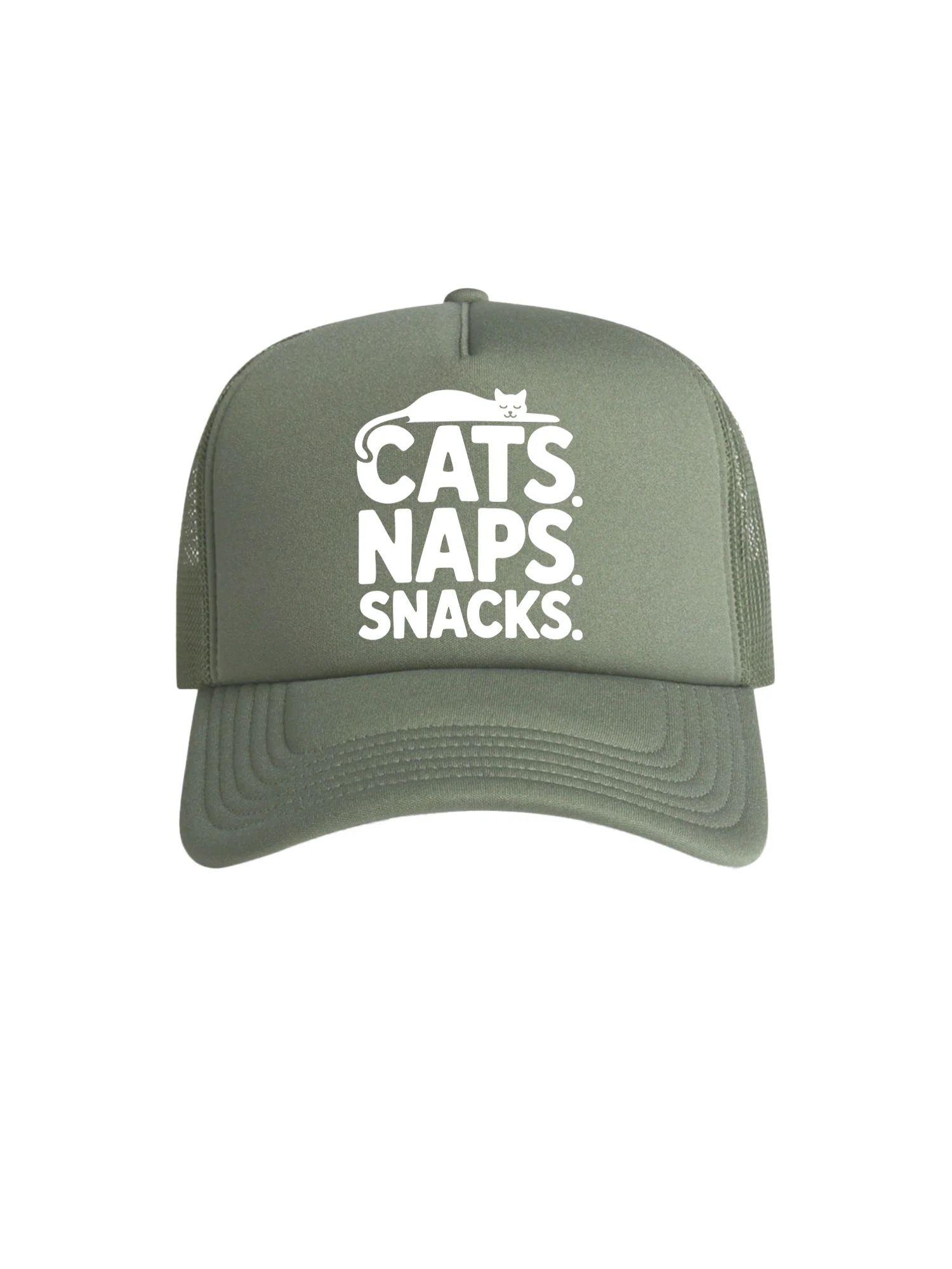 Cats. Naps. Snacks. Foam Trucker Cap - Image 2