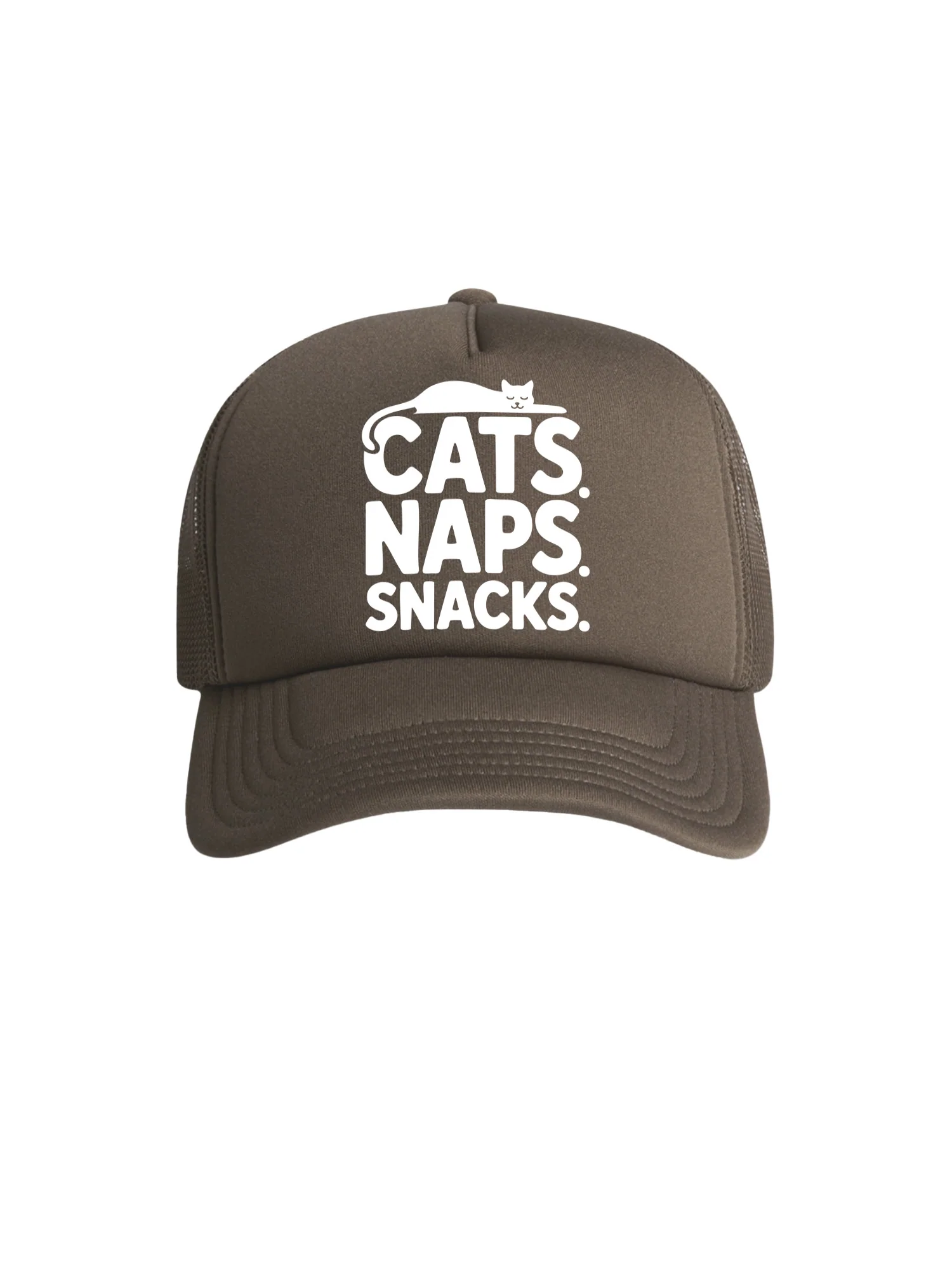 Cats. Naps. Snacks. Foam Trucker Cap - Image 3