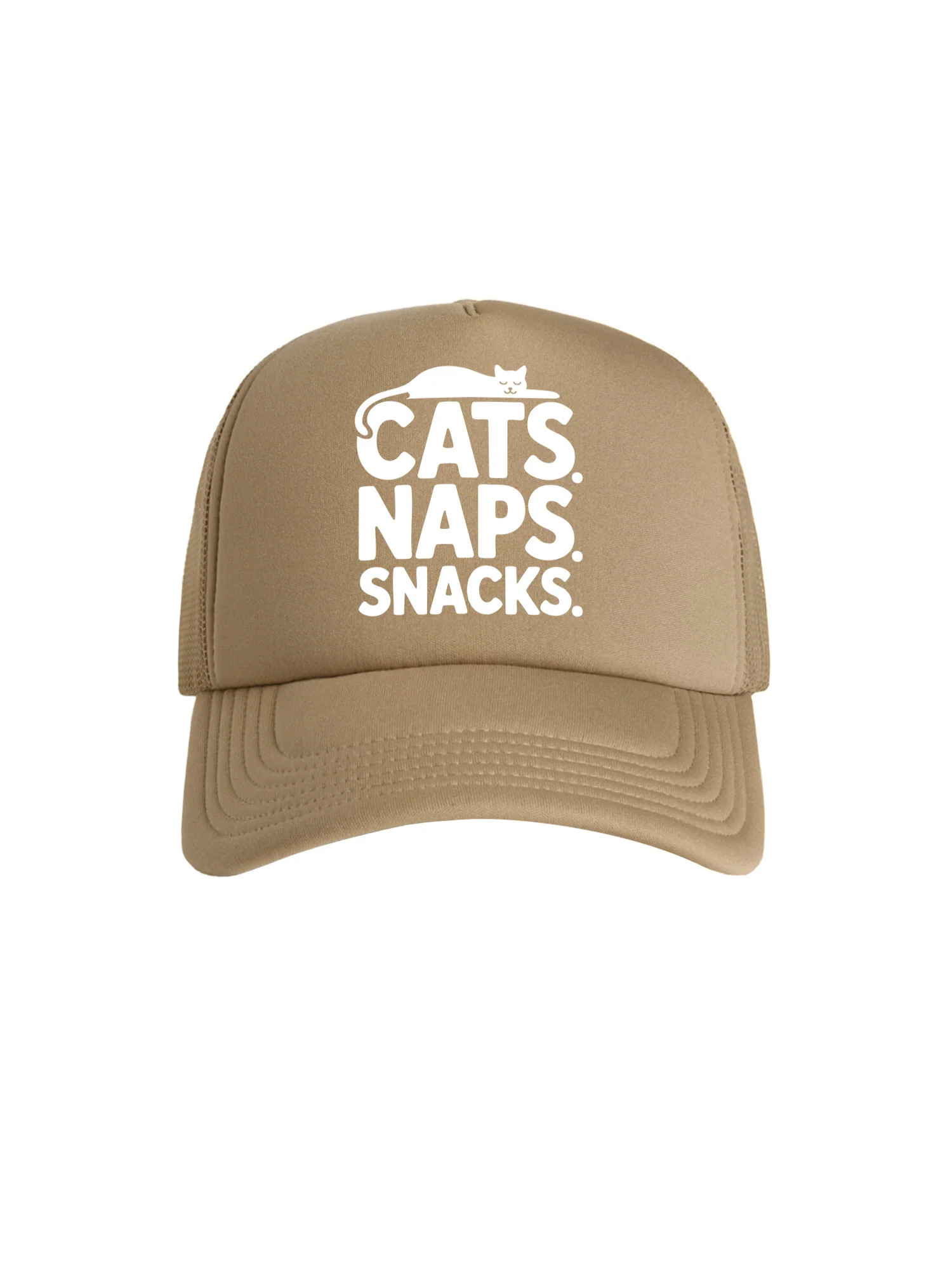 Cats. Naps. Snacks. Foam Trucker Cap - Image 4