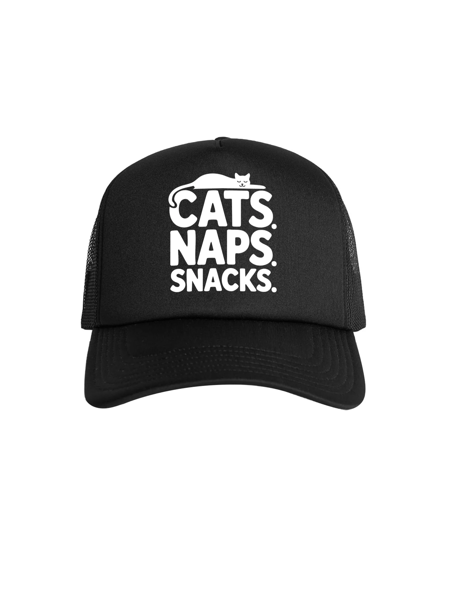 Cats. Naps. Snacks. Foam Trucker Cap - Image 5