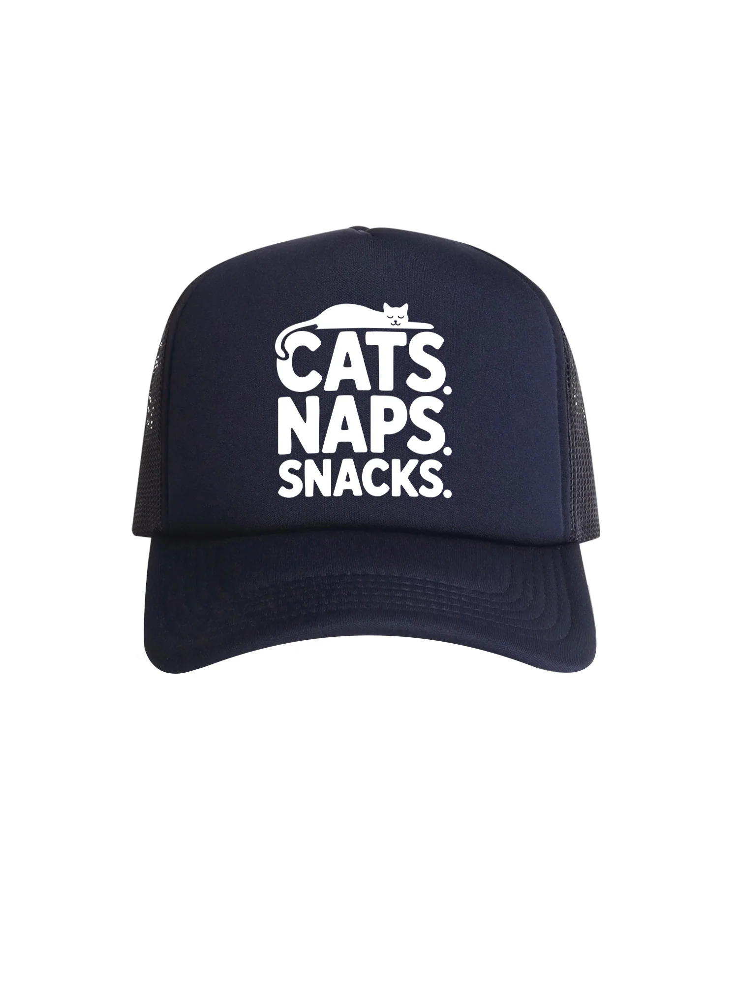 Cats. Naps. Snacks. Foam Trucker Cap - Image 6