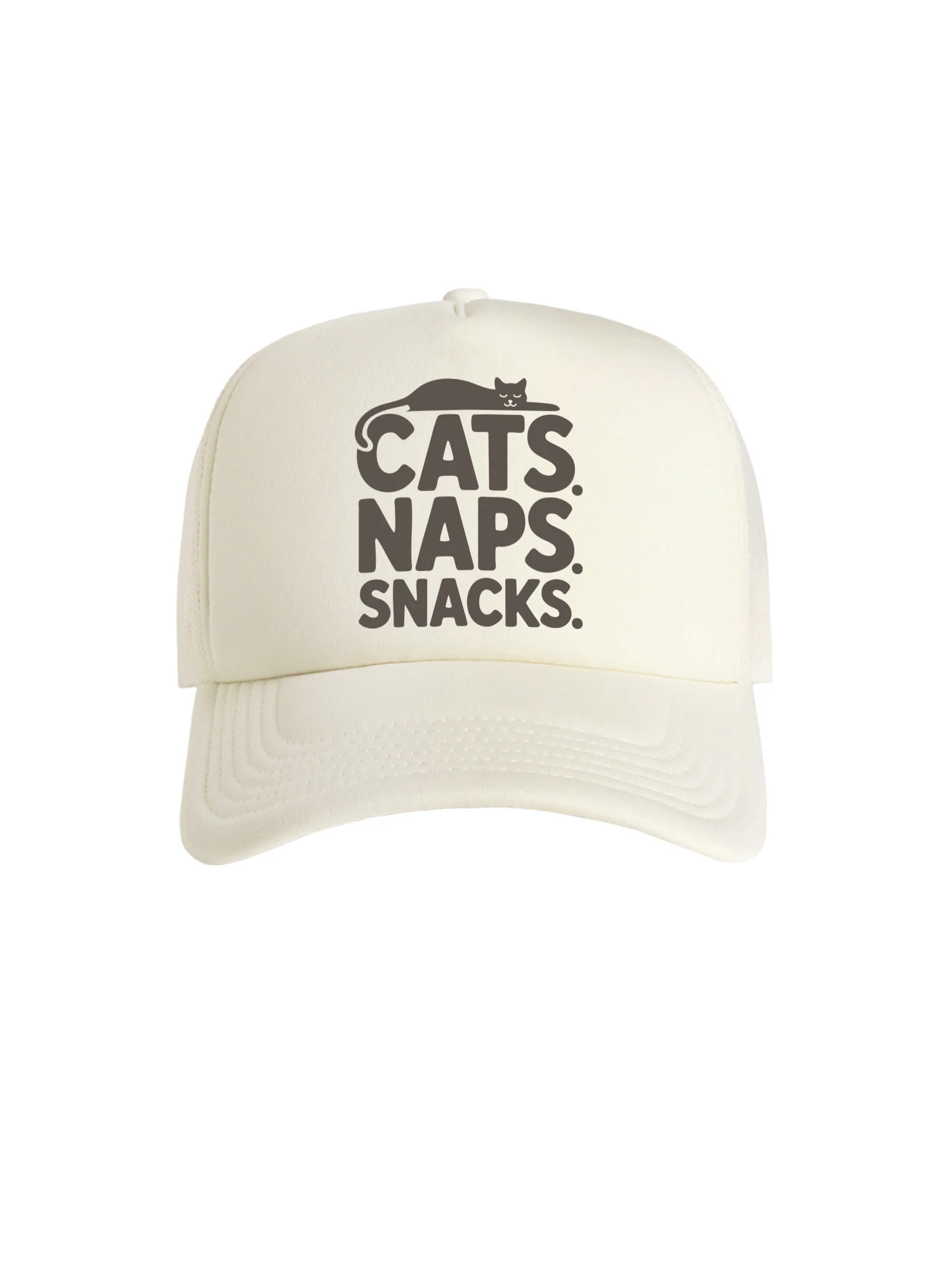 Cats. Naps. Snacks. Foam Trucker Cap - Image 7
