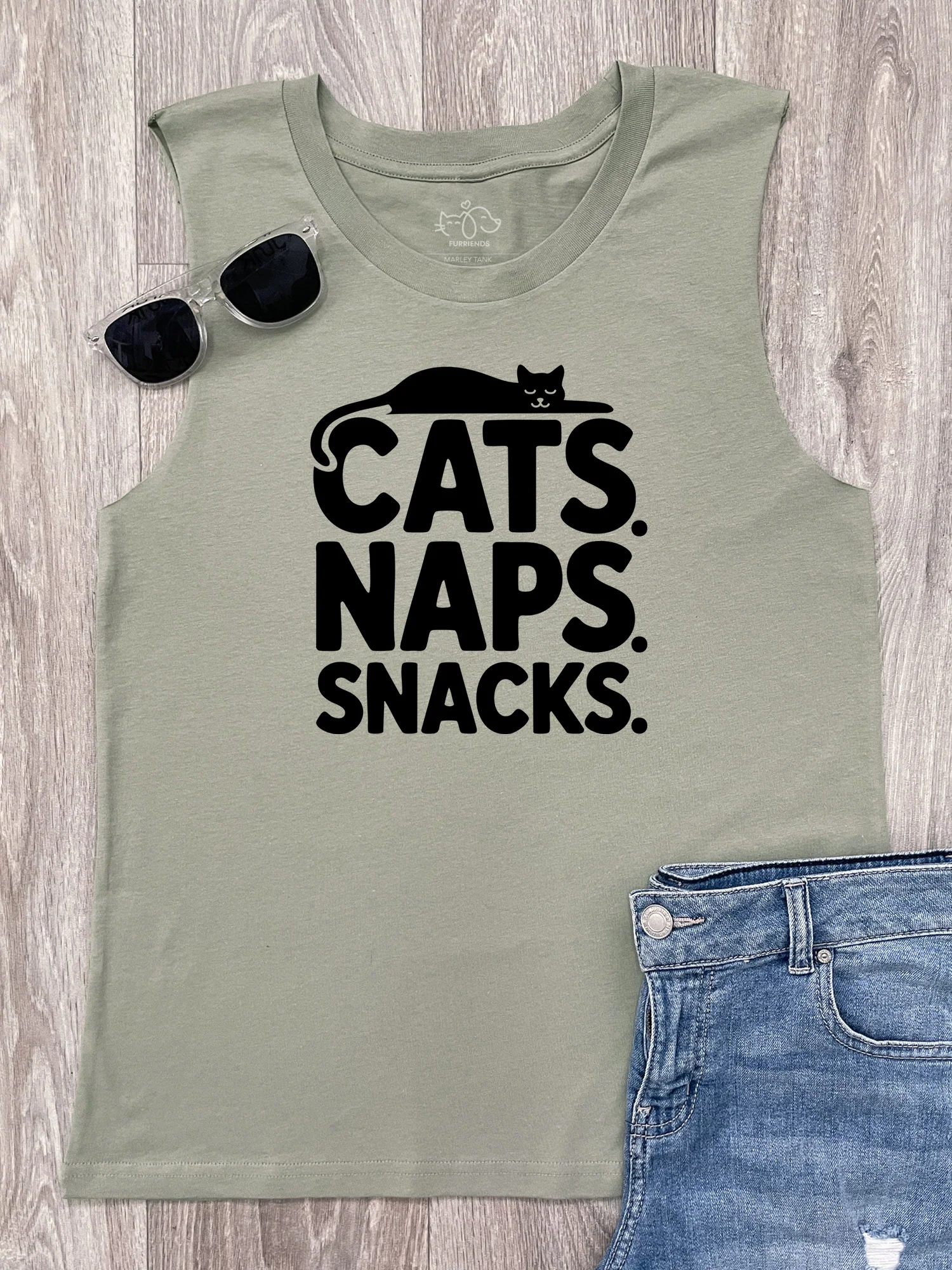 Cats. Naps. Snacks. Marley Tank - Image 2