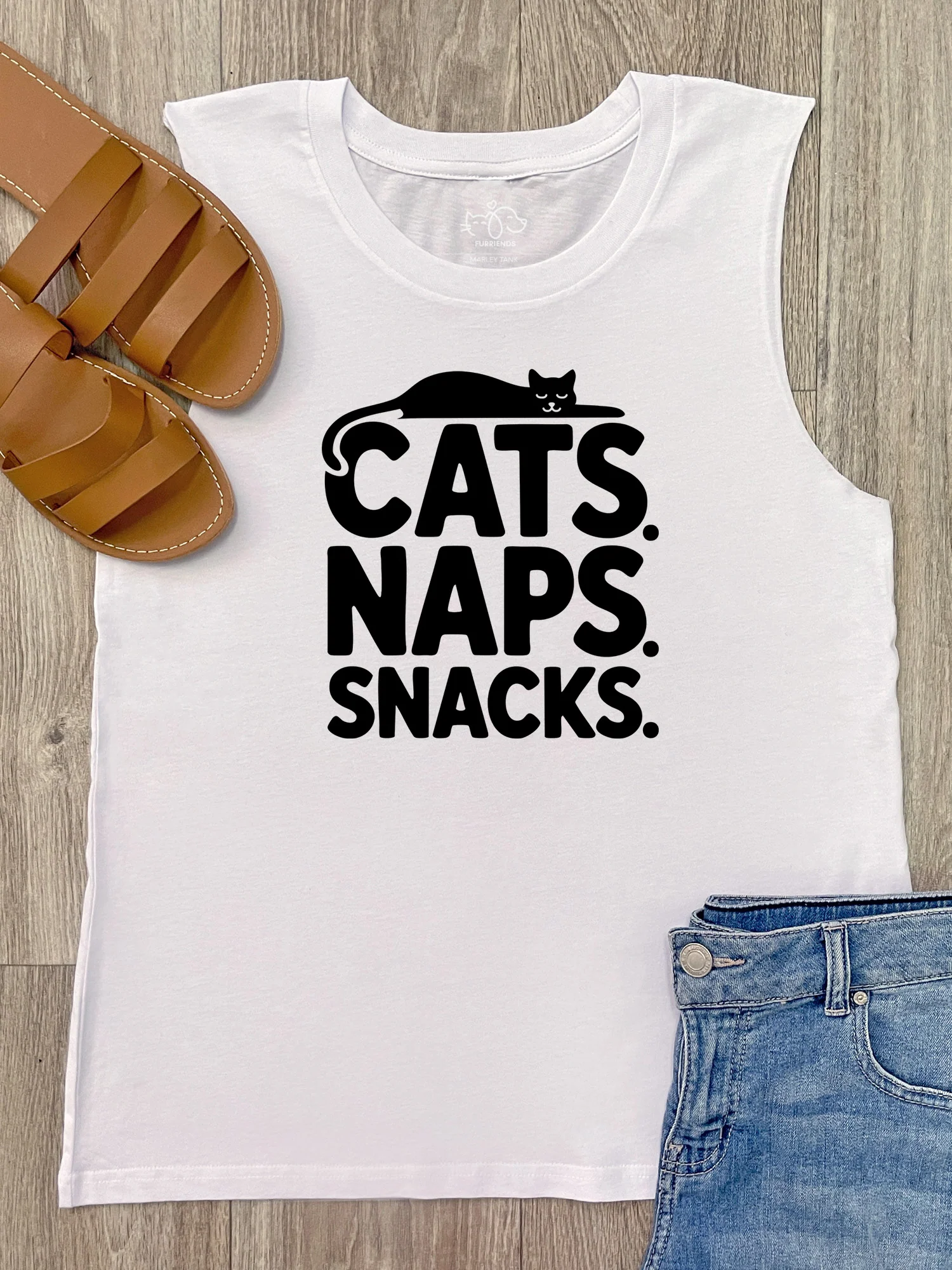 Cats. Naps. Snacks. Marley Tank - Image 3