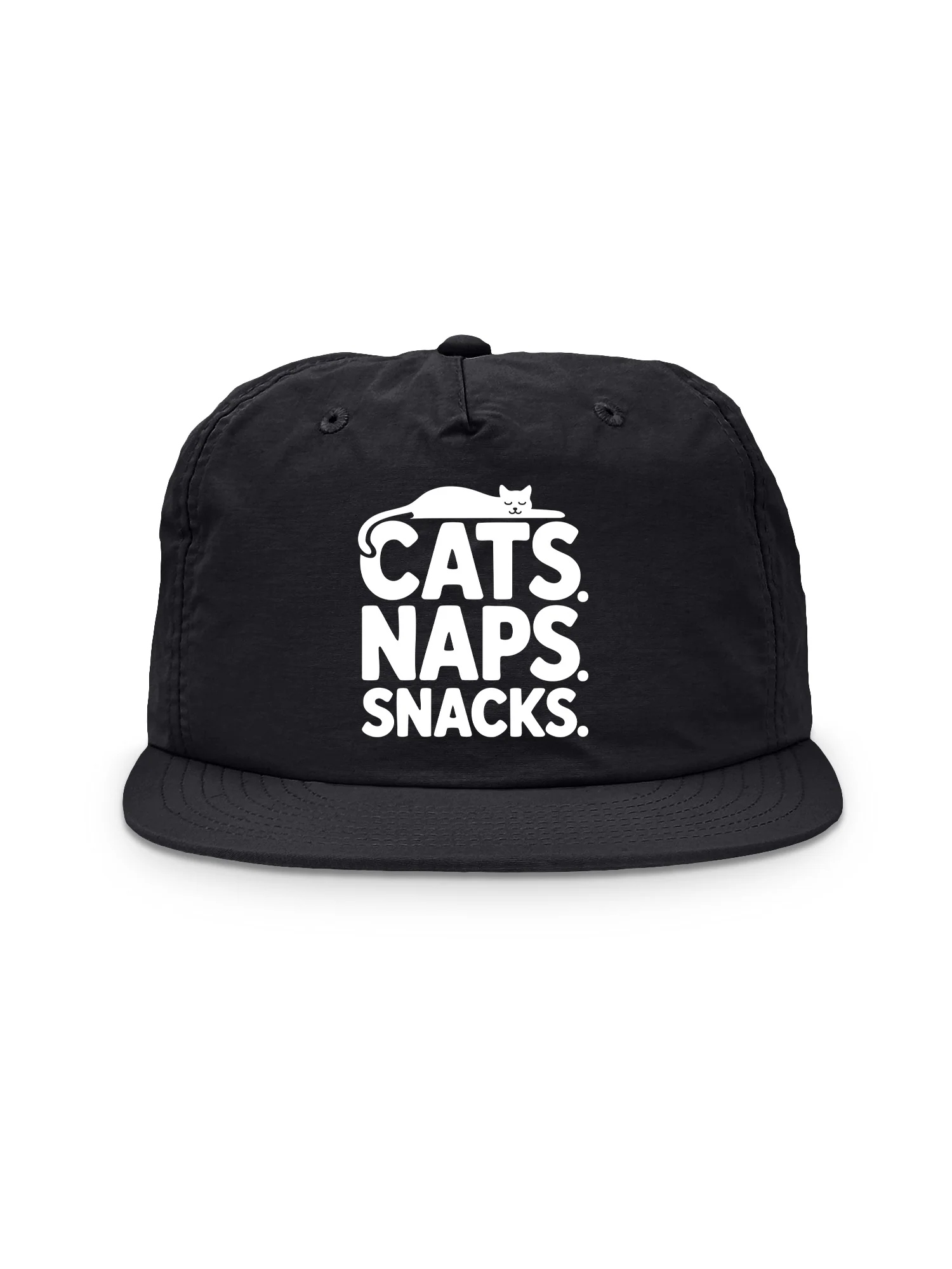 Cats. Naps. Snacks. Quick-Dry Cap - Image 5