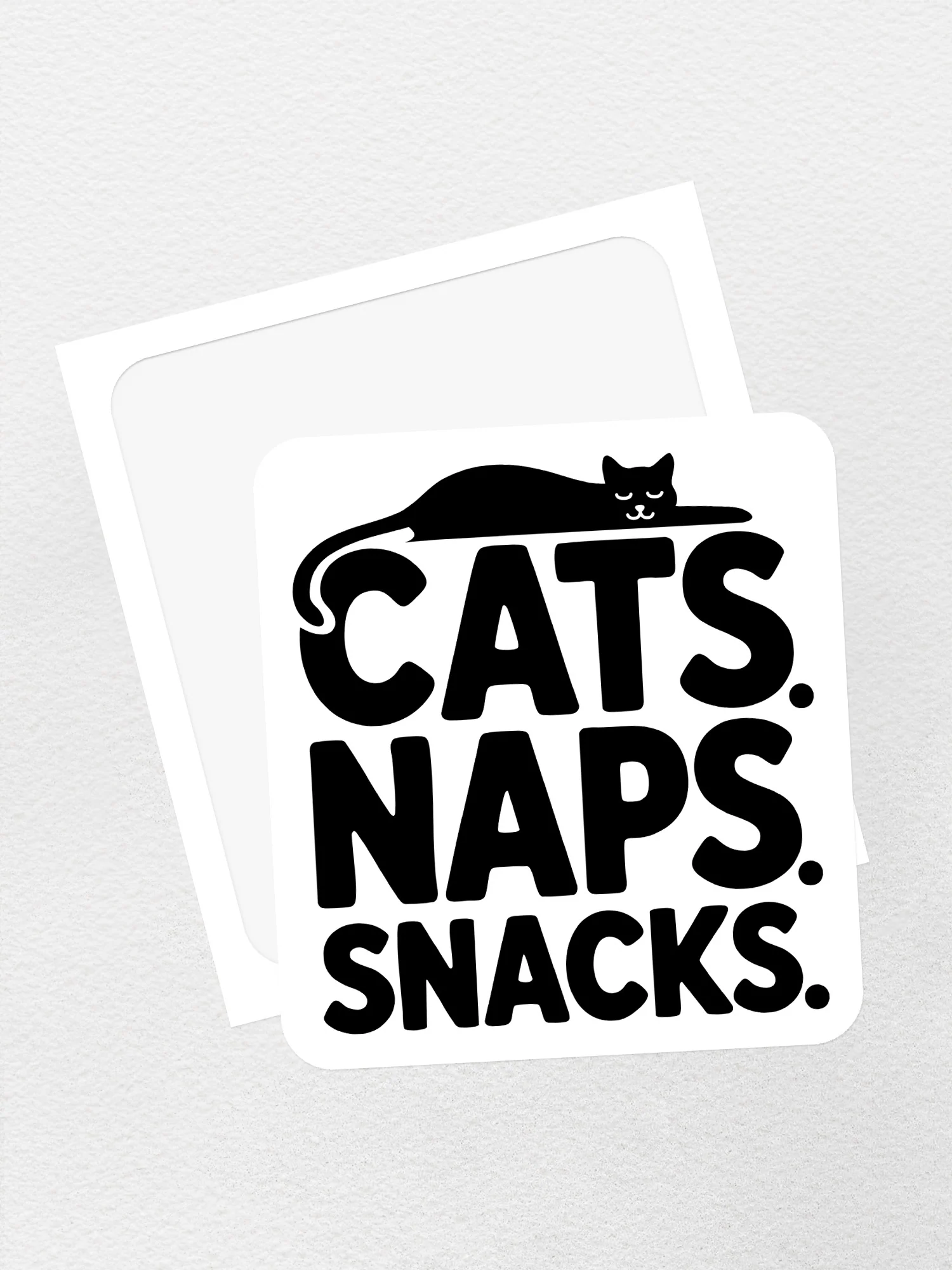 Cats. Naps. Snacks. Sticker - Image 3