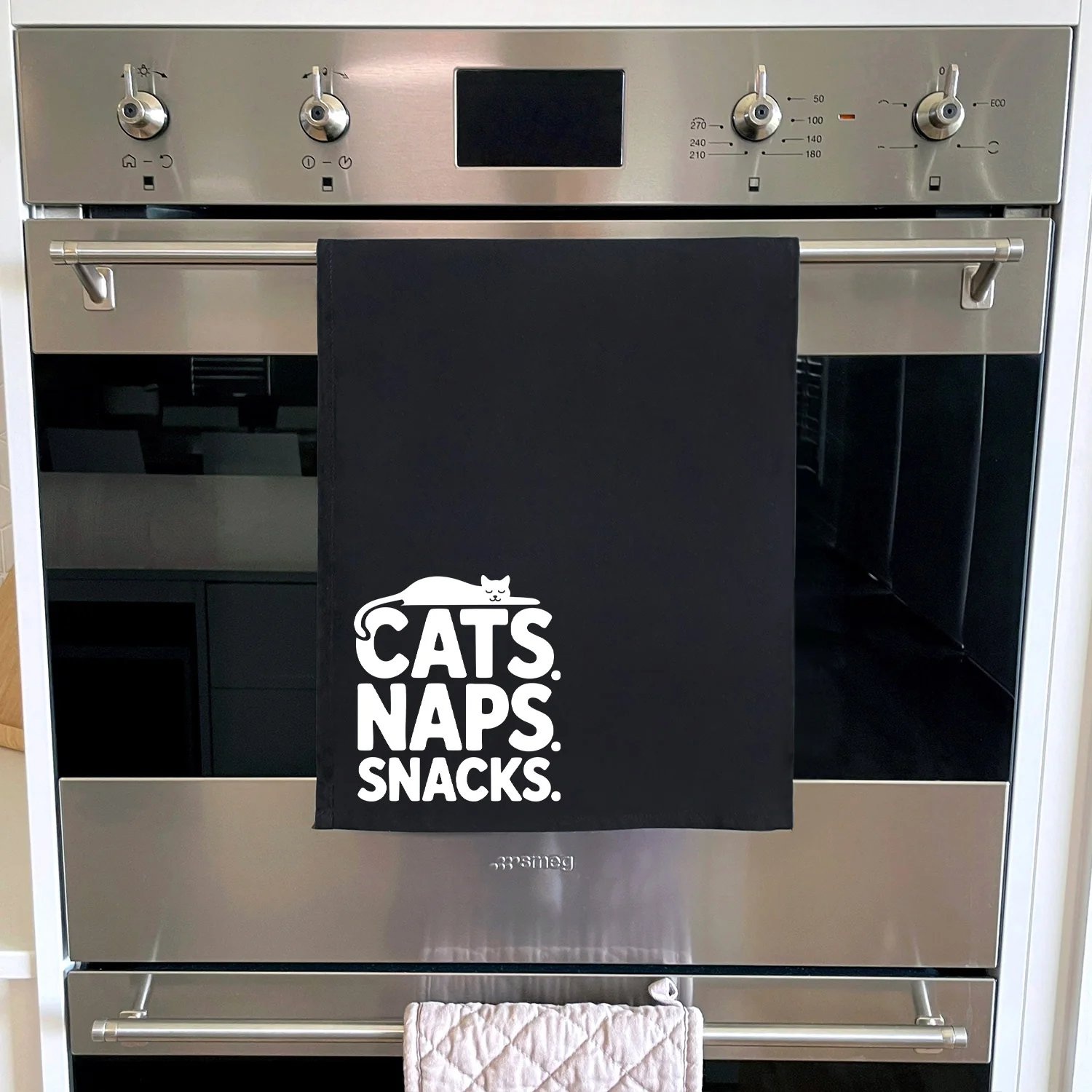 Cats. Naps. Snacks. Tea Towel - Image 2
