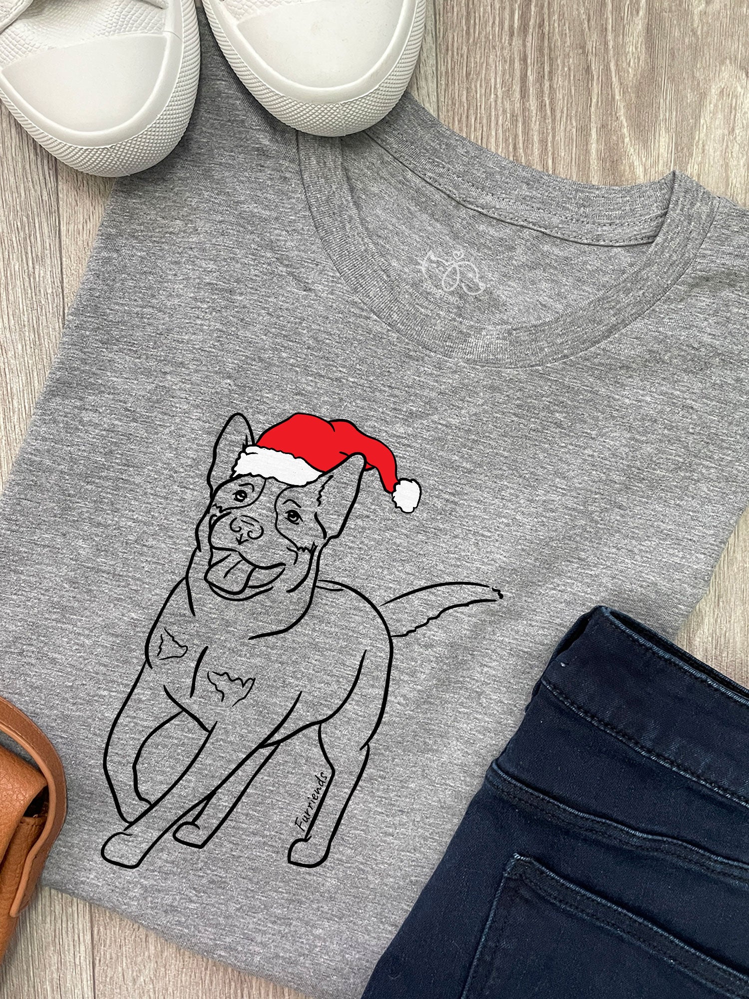 Australian Cattle Dog Christmas Edition Ava Women's Regular Fit Tee - Image 7