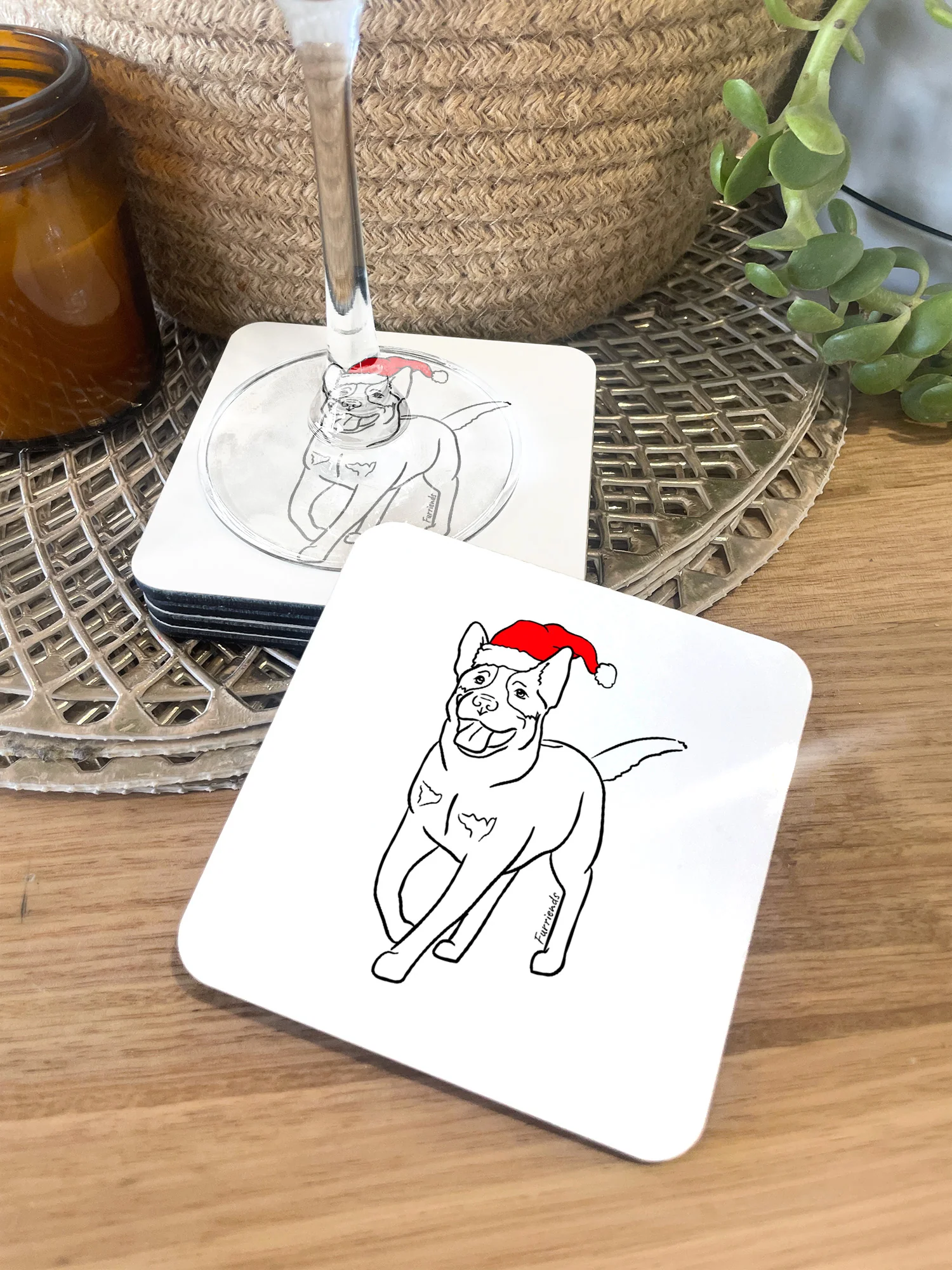 Australian Cattle Dog Christmas Edition Coaster - Image 3