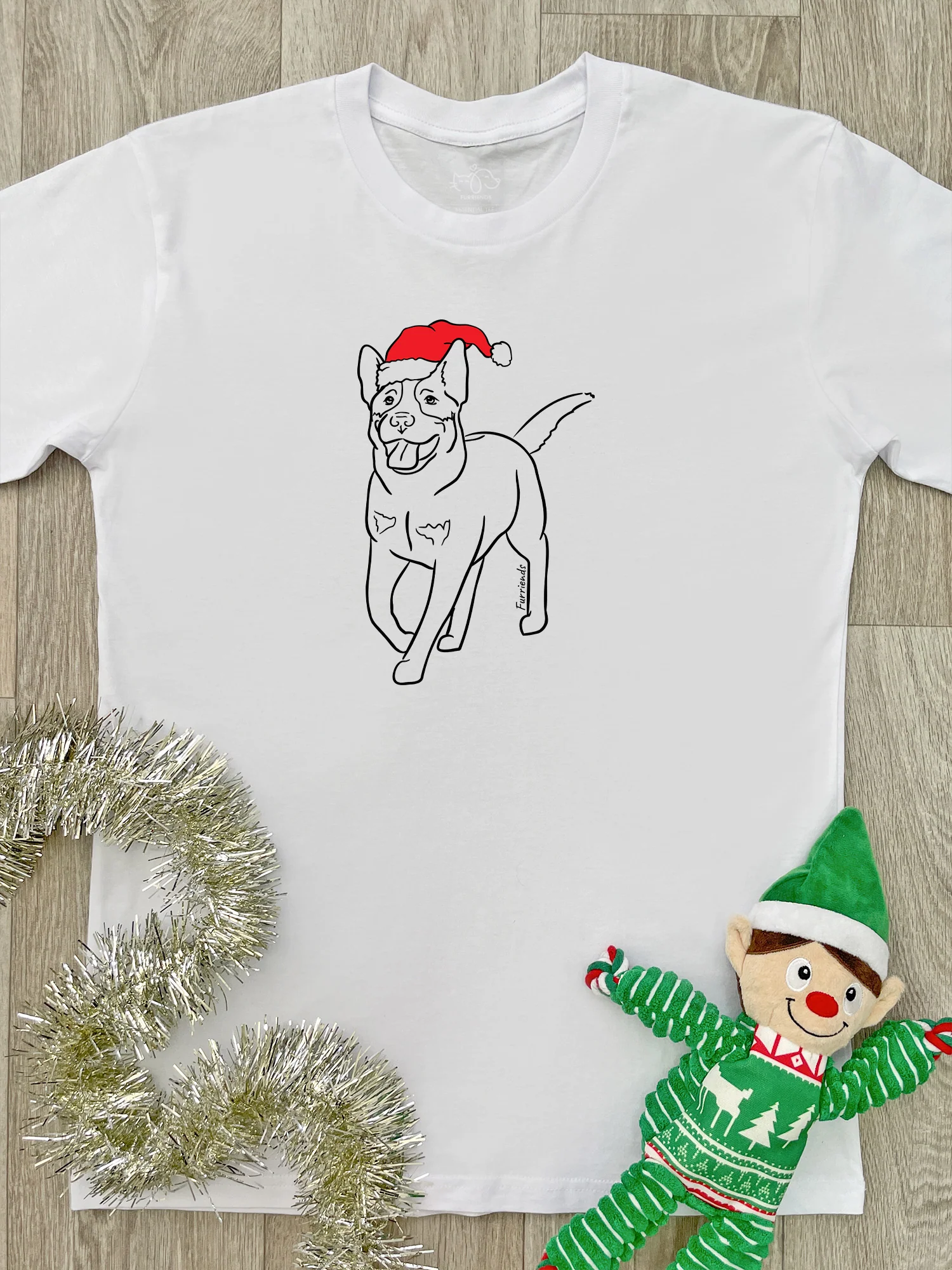 Australian Cattle Dog Christmas Edition Essential Unisex Tee - Image 3
