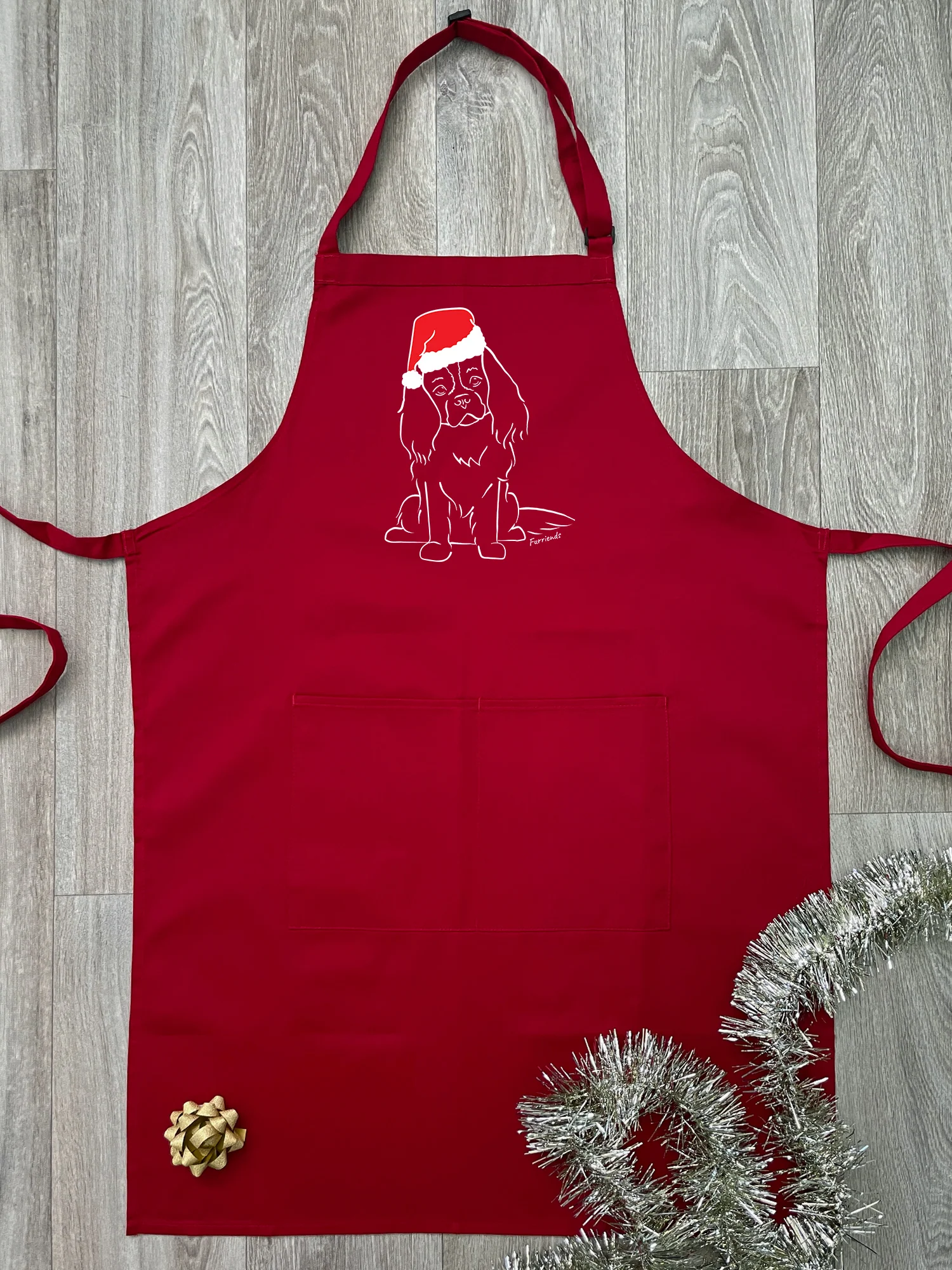 Cavalier King Charles Spaniel Christmas Edition Bib Apron - Image 2