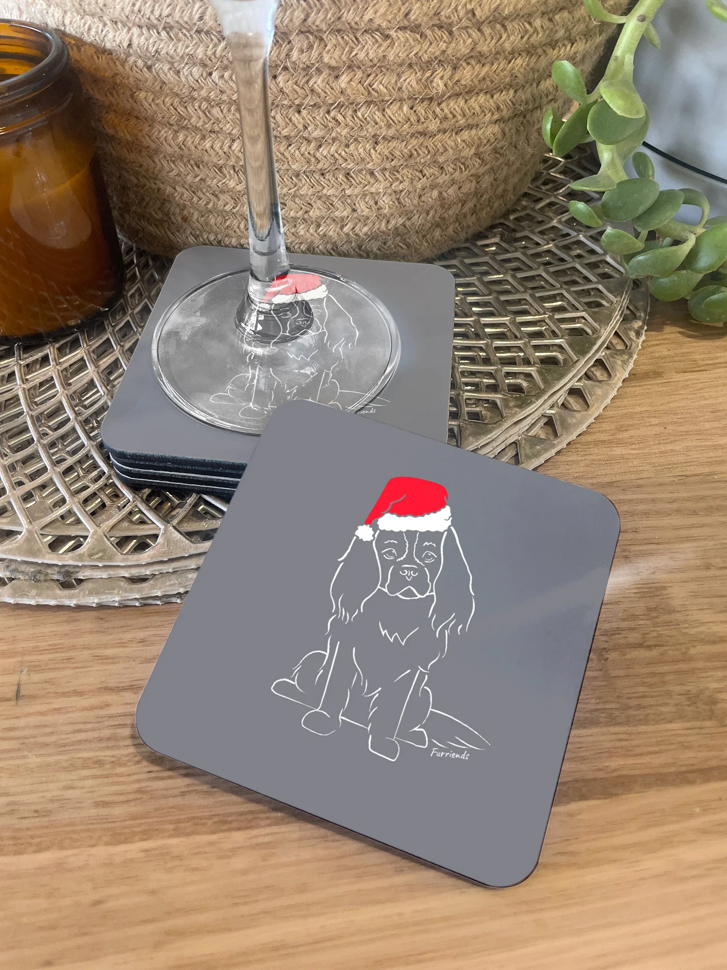 Cavalier King Charles Spaniel Christmas Edition Coaster - Image 3