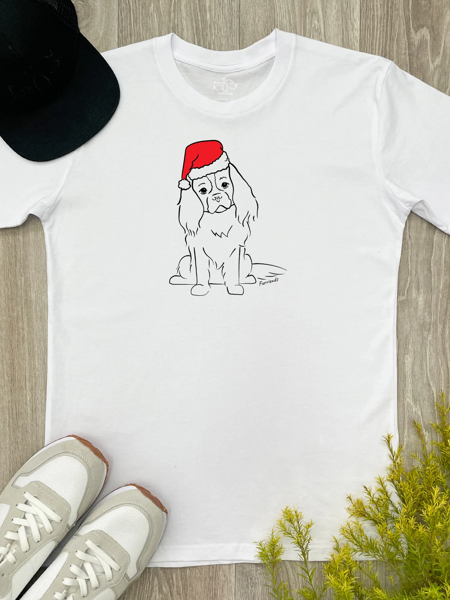 Cavalier King Charles Spaniel Christmas Edition Essential Unisex Tee - Image 3