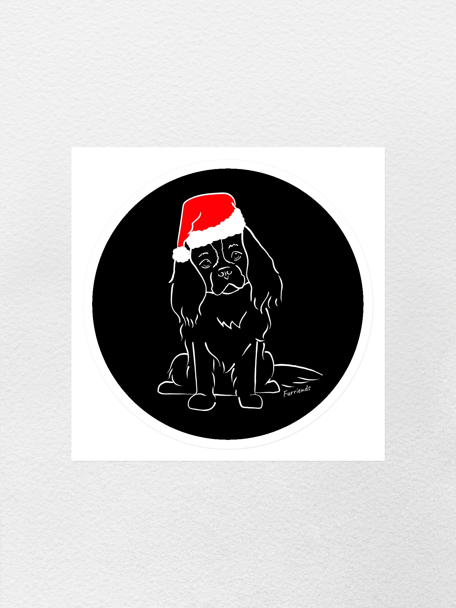 Cavalier King Charles Spaniel Christmas Edition Sticker - Image 4