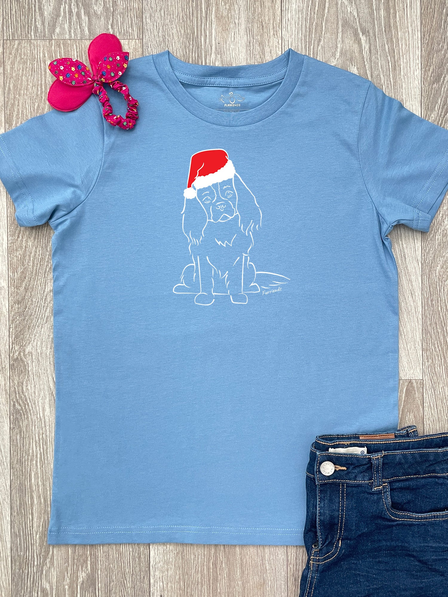 Cavalier King Charles Spaniel Christmas Edition Youth Tee - Image 4
