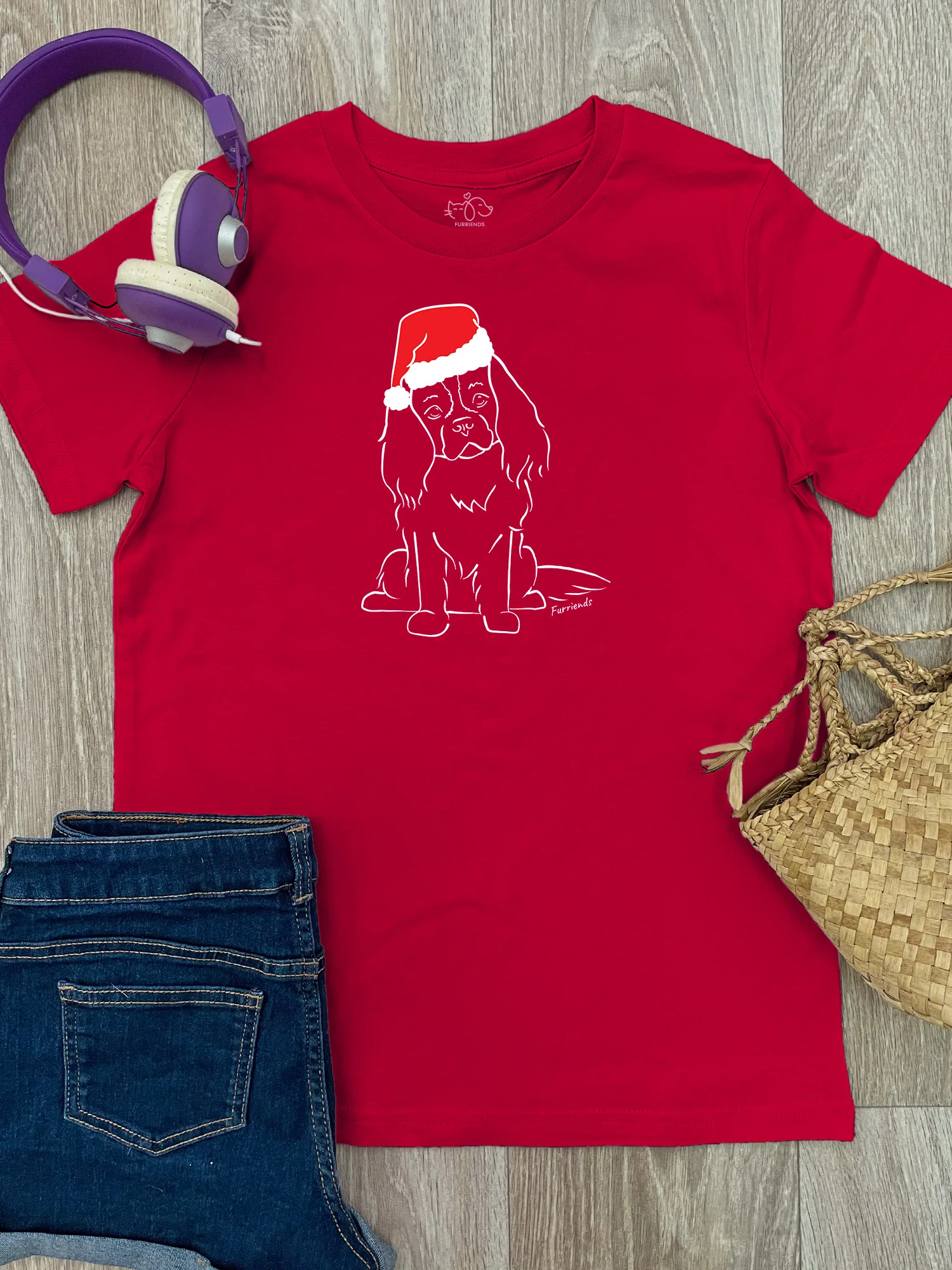 Cavalier King Charles Spaniel Christmas Edition Youth Tee - Image 5