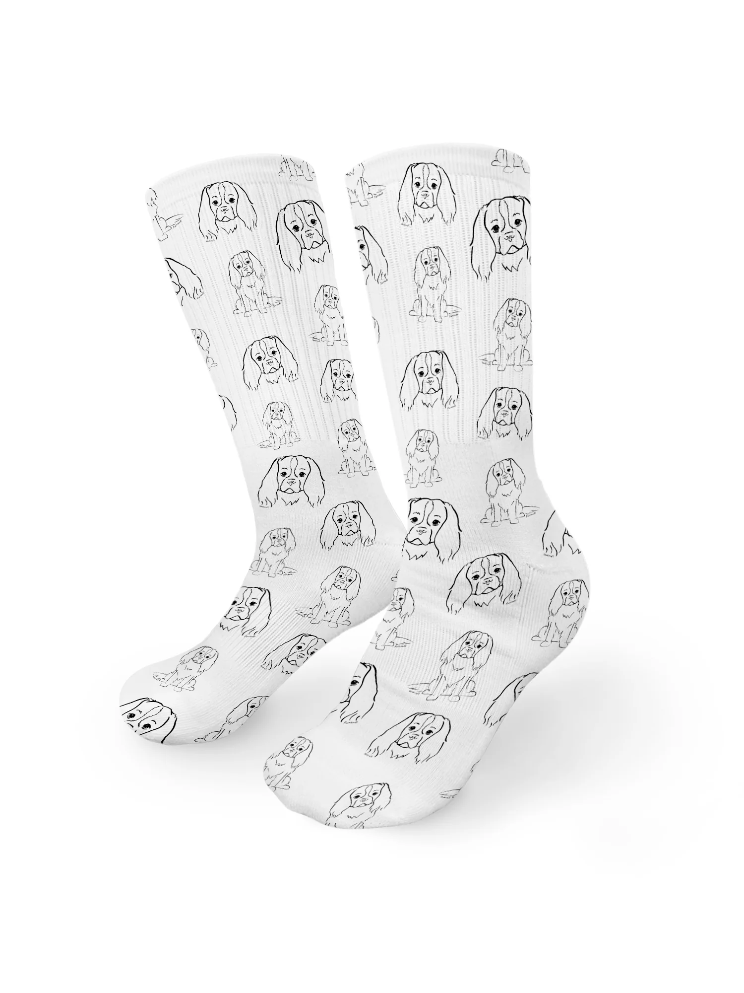 Cavalier King Charles Spaniel Crew Socks - Image 6