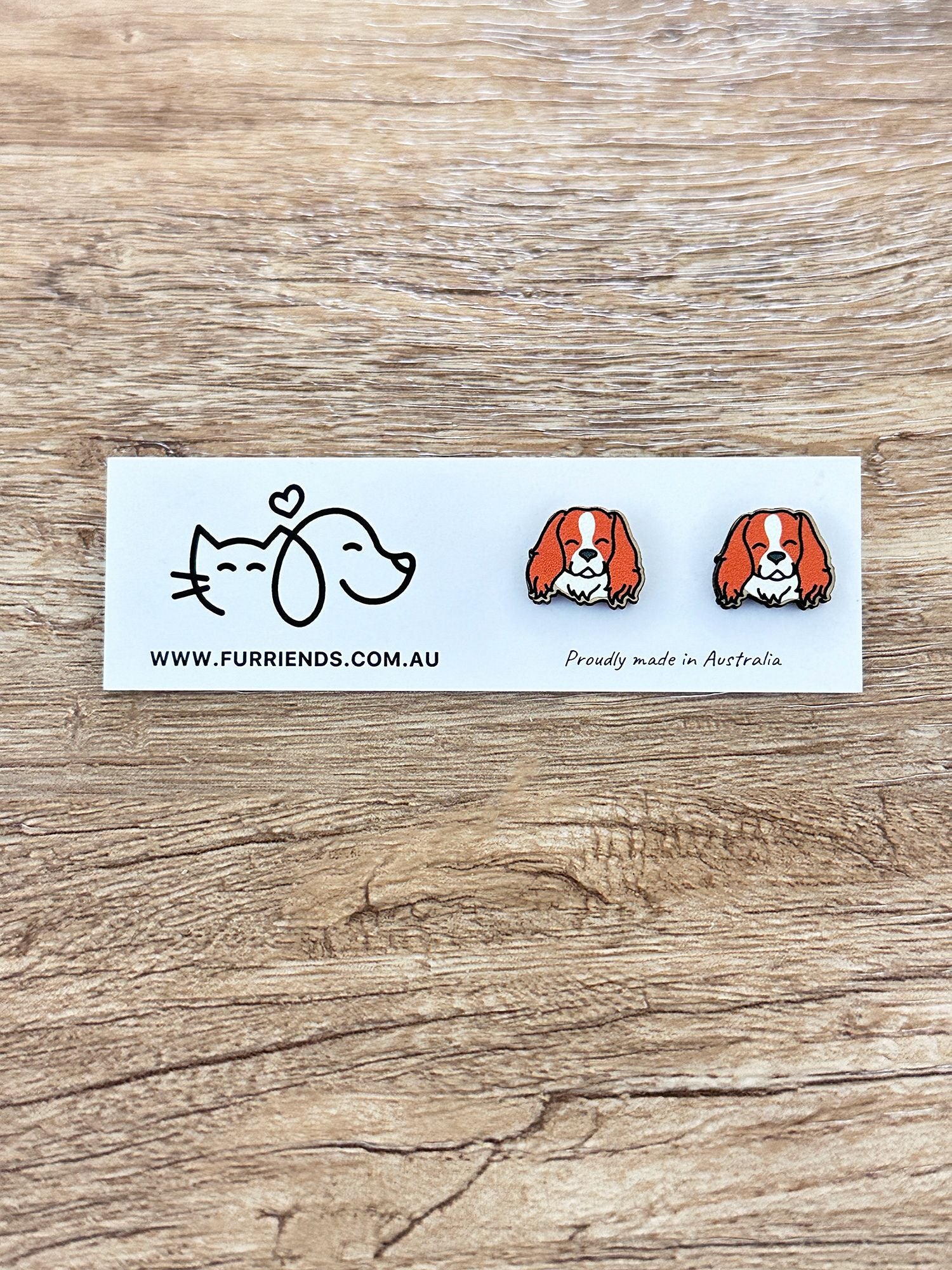 Cavalier King Charles Spaniel ColourPop Stud Earrings - Image 2