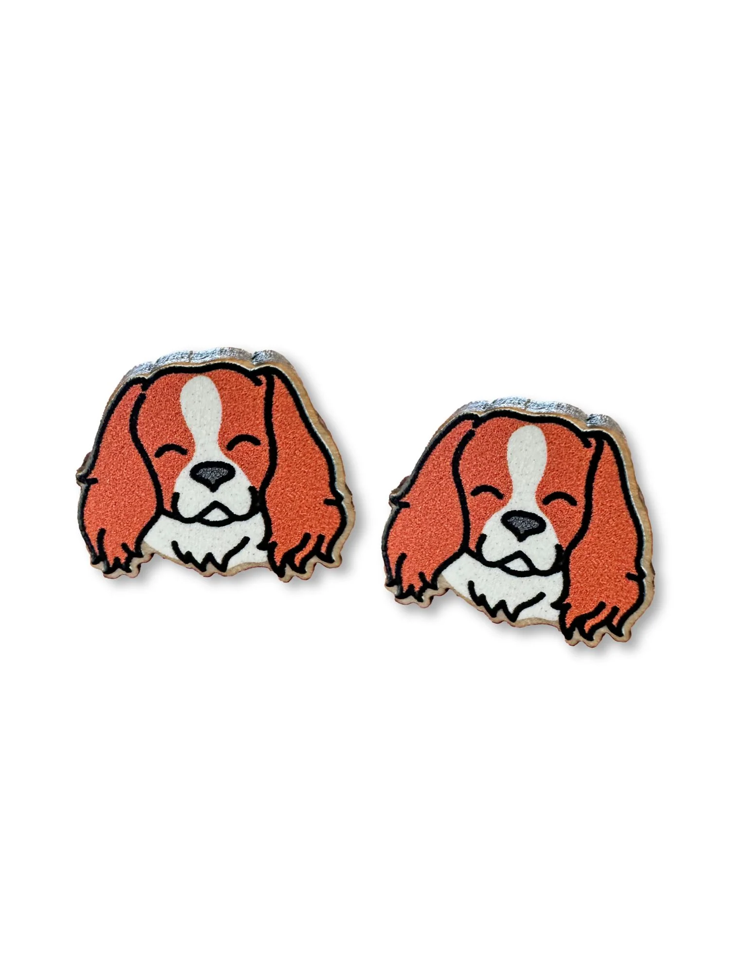 Cavalier King Charles Spaniel ColourPop Stud Earrings - Image 3