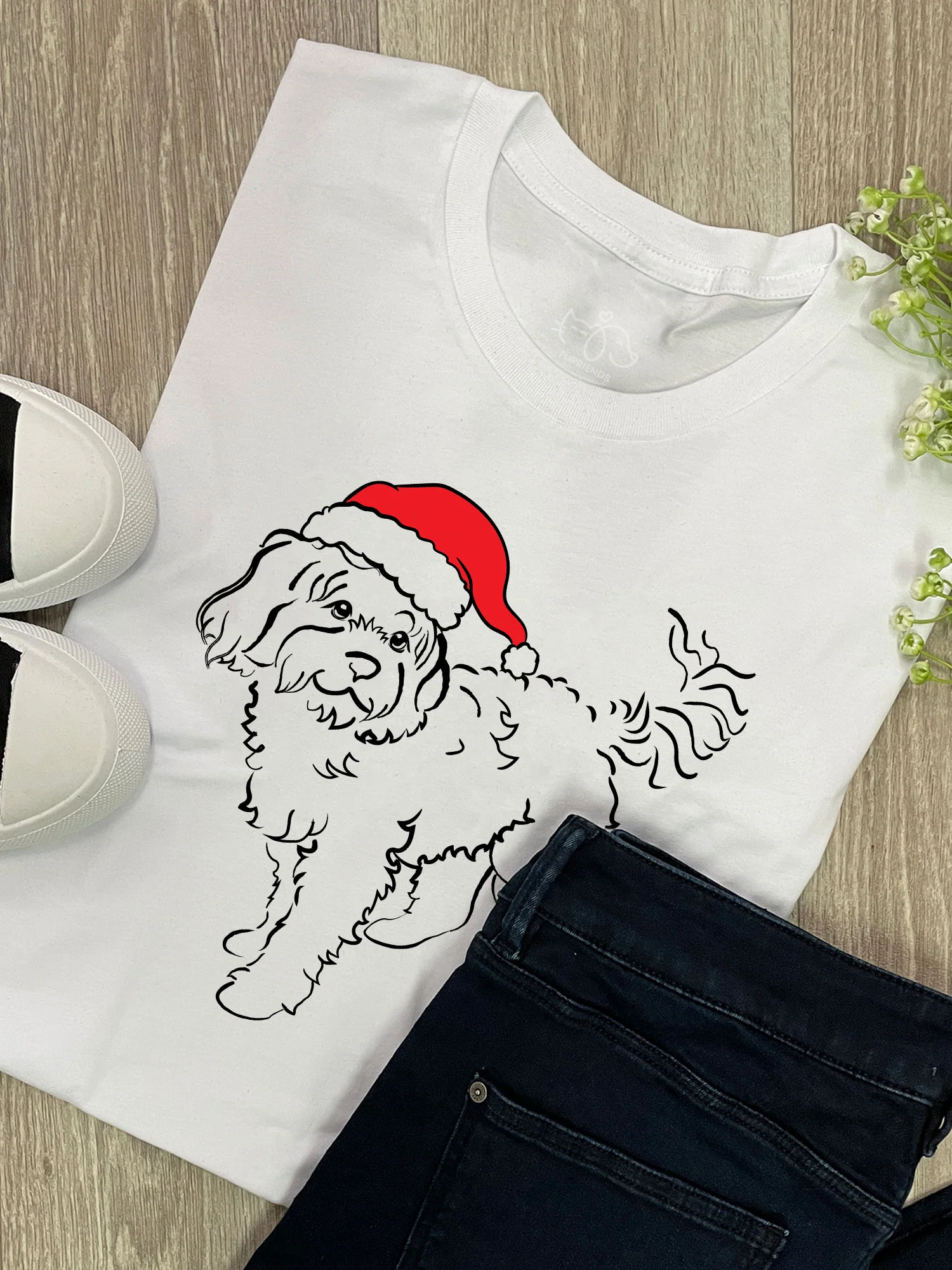 Cavoodle Christmas Edition Ava Women's Regular Fit Tee - Image 5