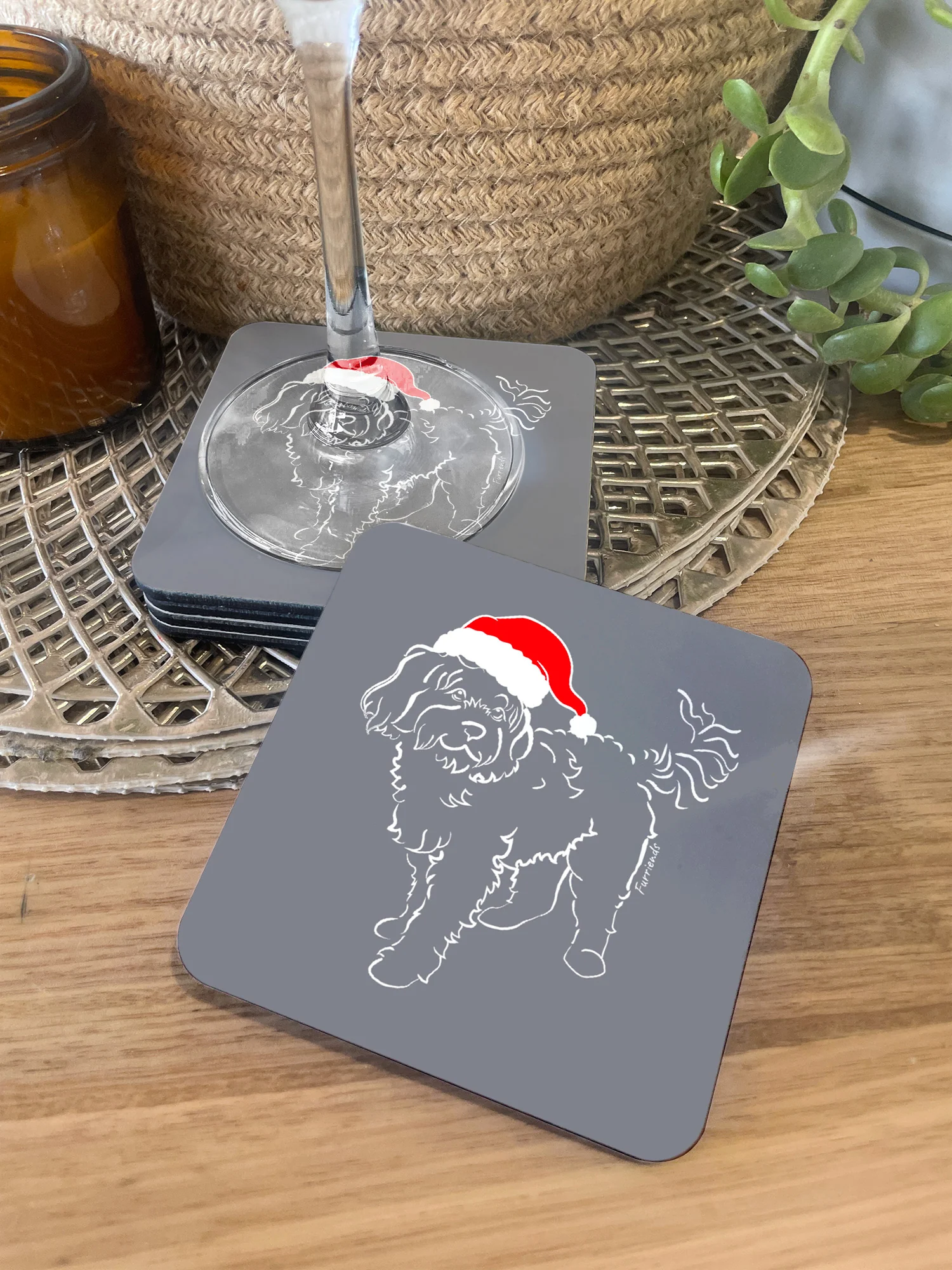 Cavoodle Christmas Edition Coaster - Image 3