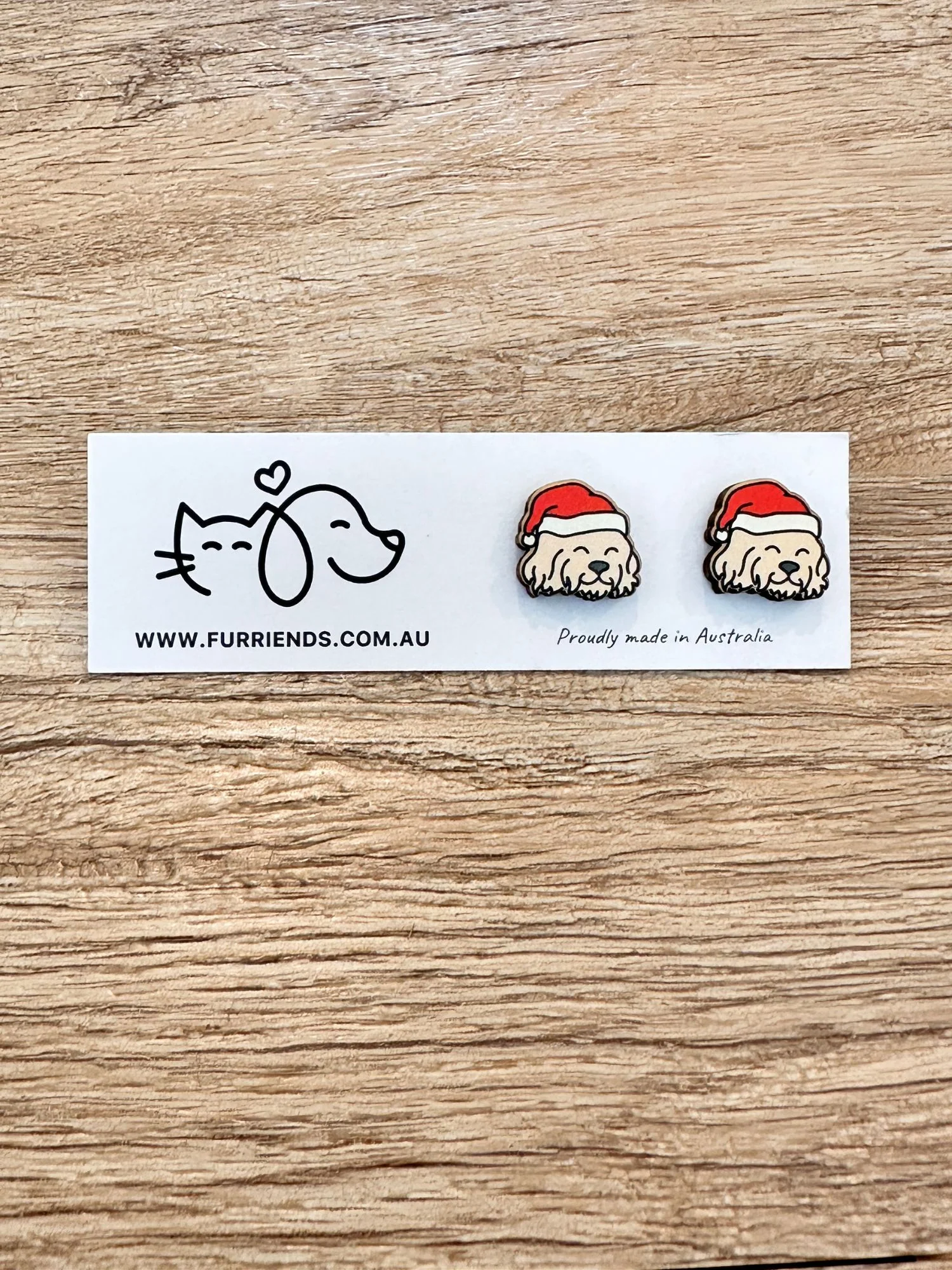 Cavoodle Christmas Edition ColourPop Stud Earrings - Image 4