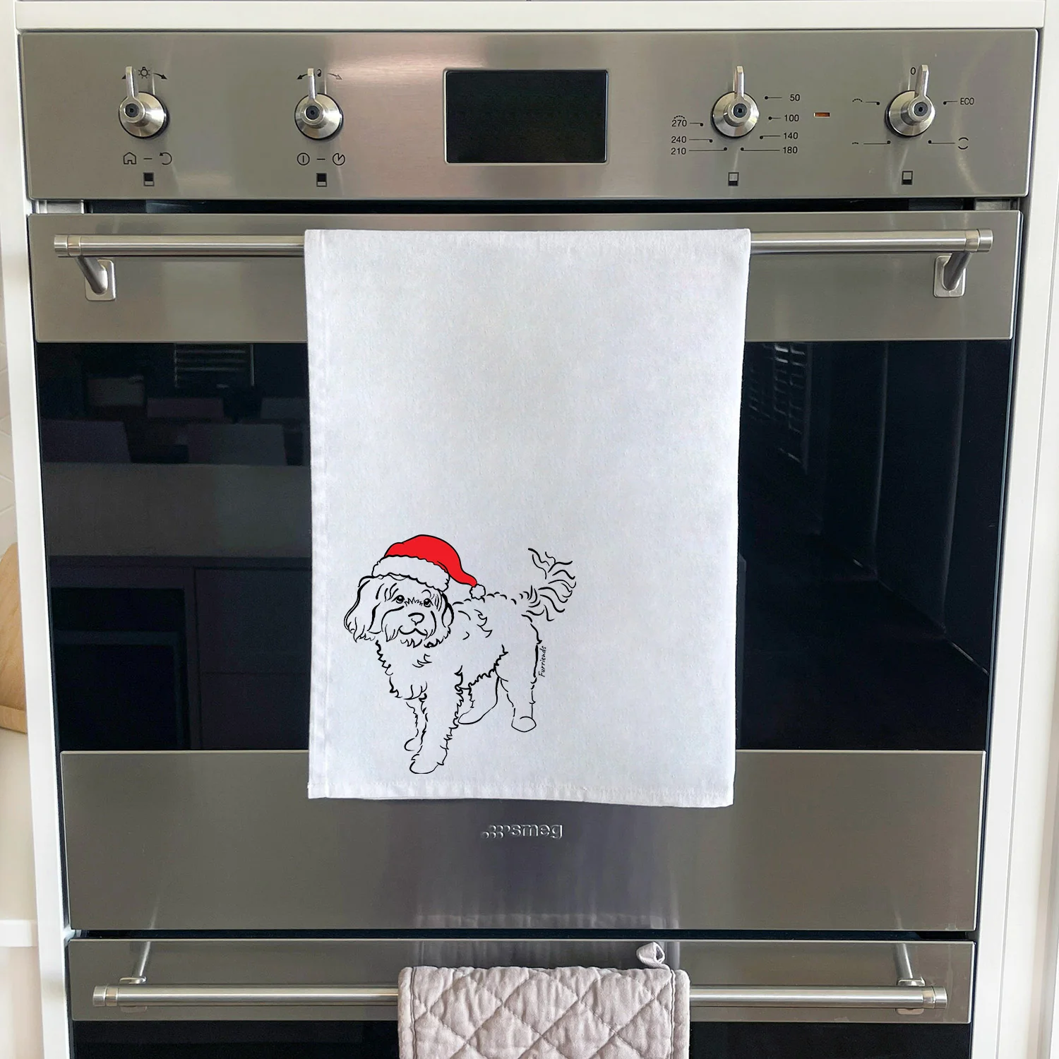 Cavoodle Christmas Edition Tea Towel - Image 4
