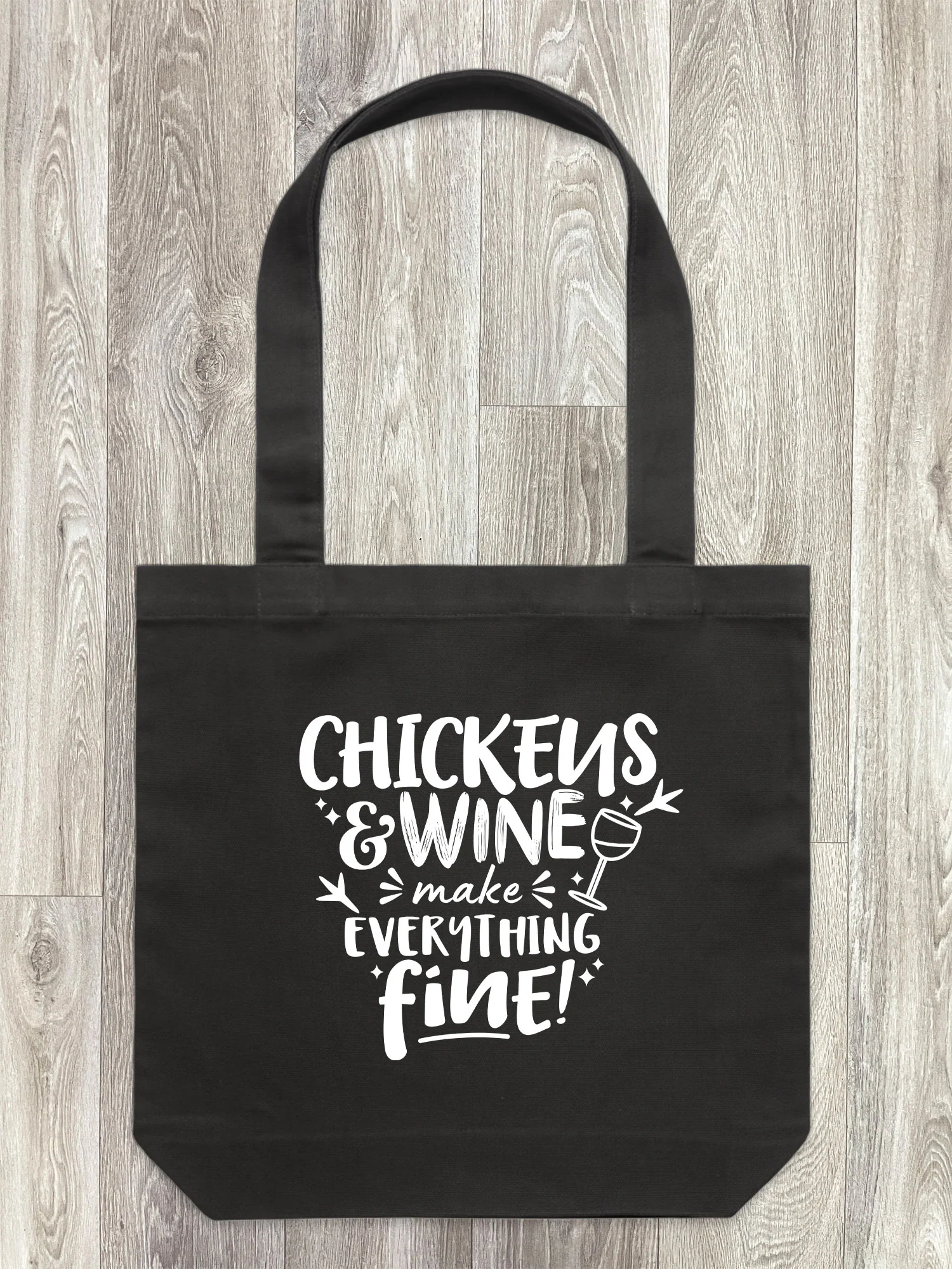 Chickens & Wine Make Everything Fine Edith Tote Bag - Image 10