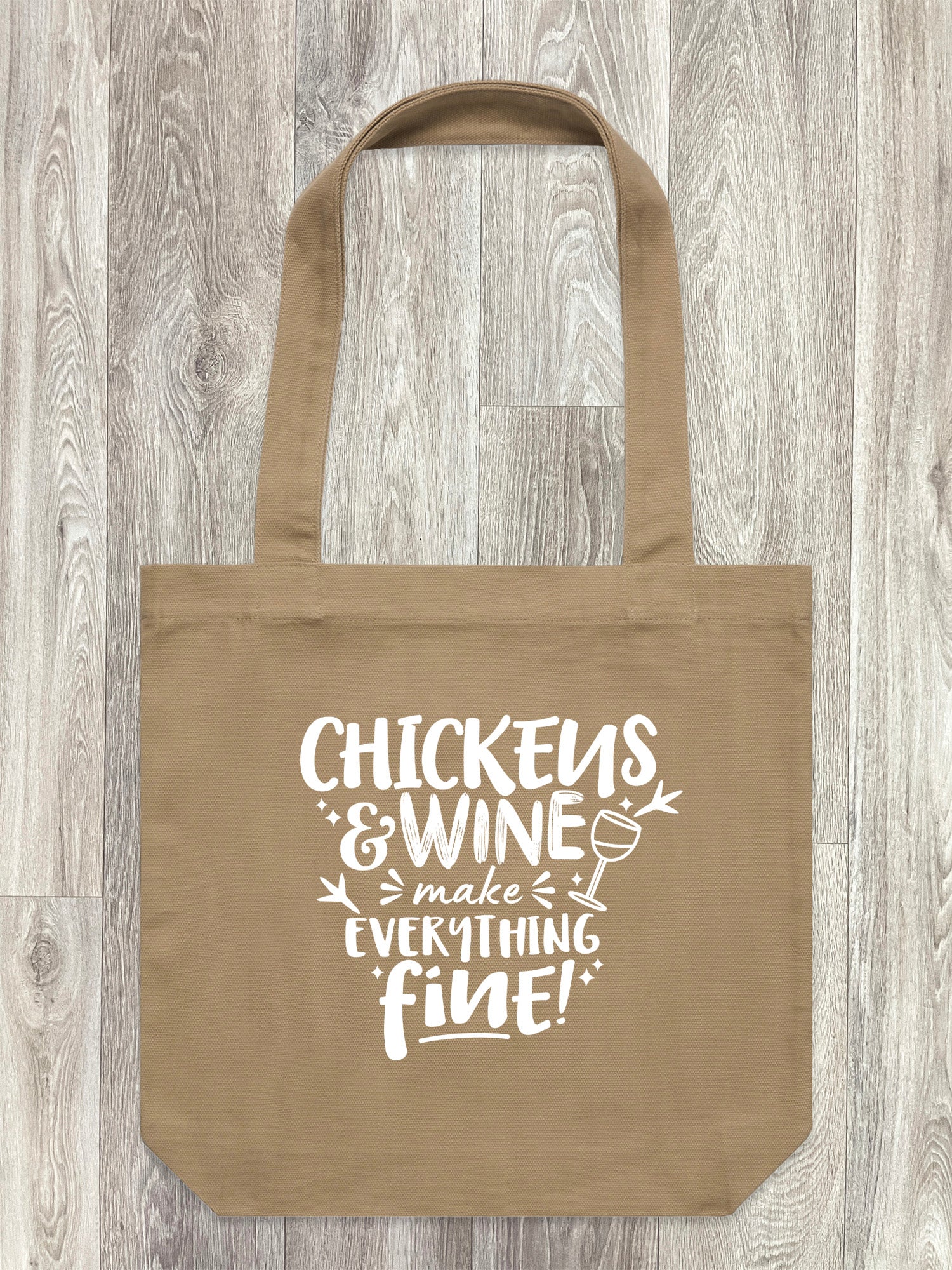 Chickens & Wine Make Everything Fine Edith Tote Bag - Image 5