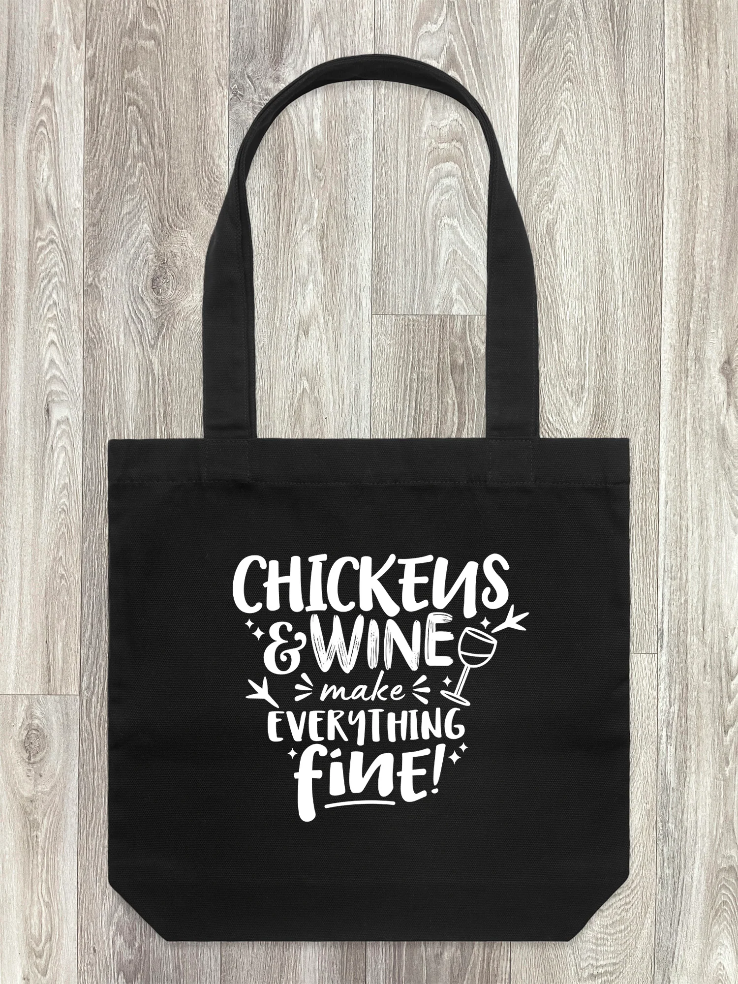 Chickens & Wine Make Everything Fine Edith Tote Bag - Image 6