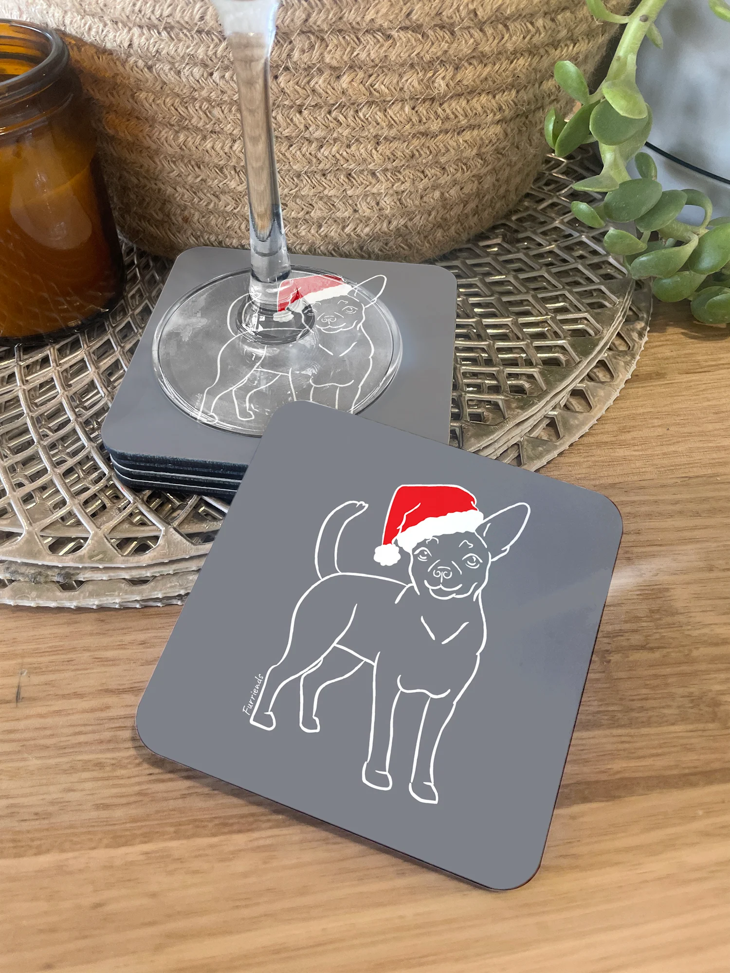 Chihuahua Christmas Edition Coaster - Image 3