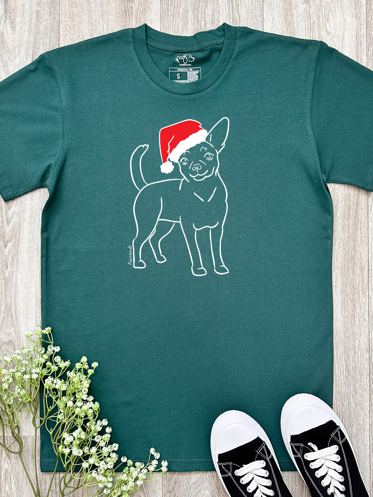 Chihuahua Christmas Edition Essential Unisex Tee - Image 3