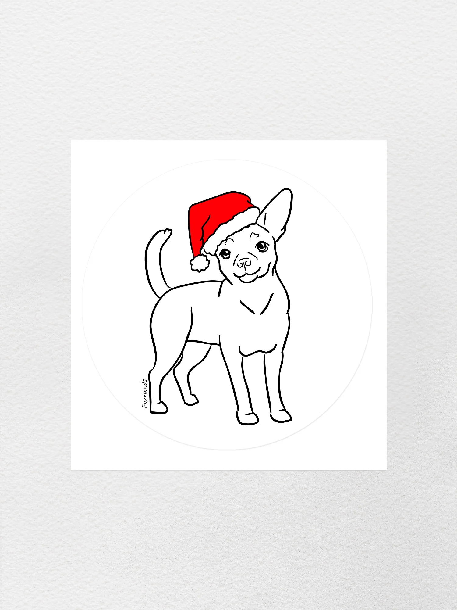 Chihuahua Christmas Edition Sticker - Image 4