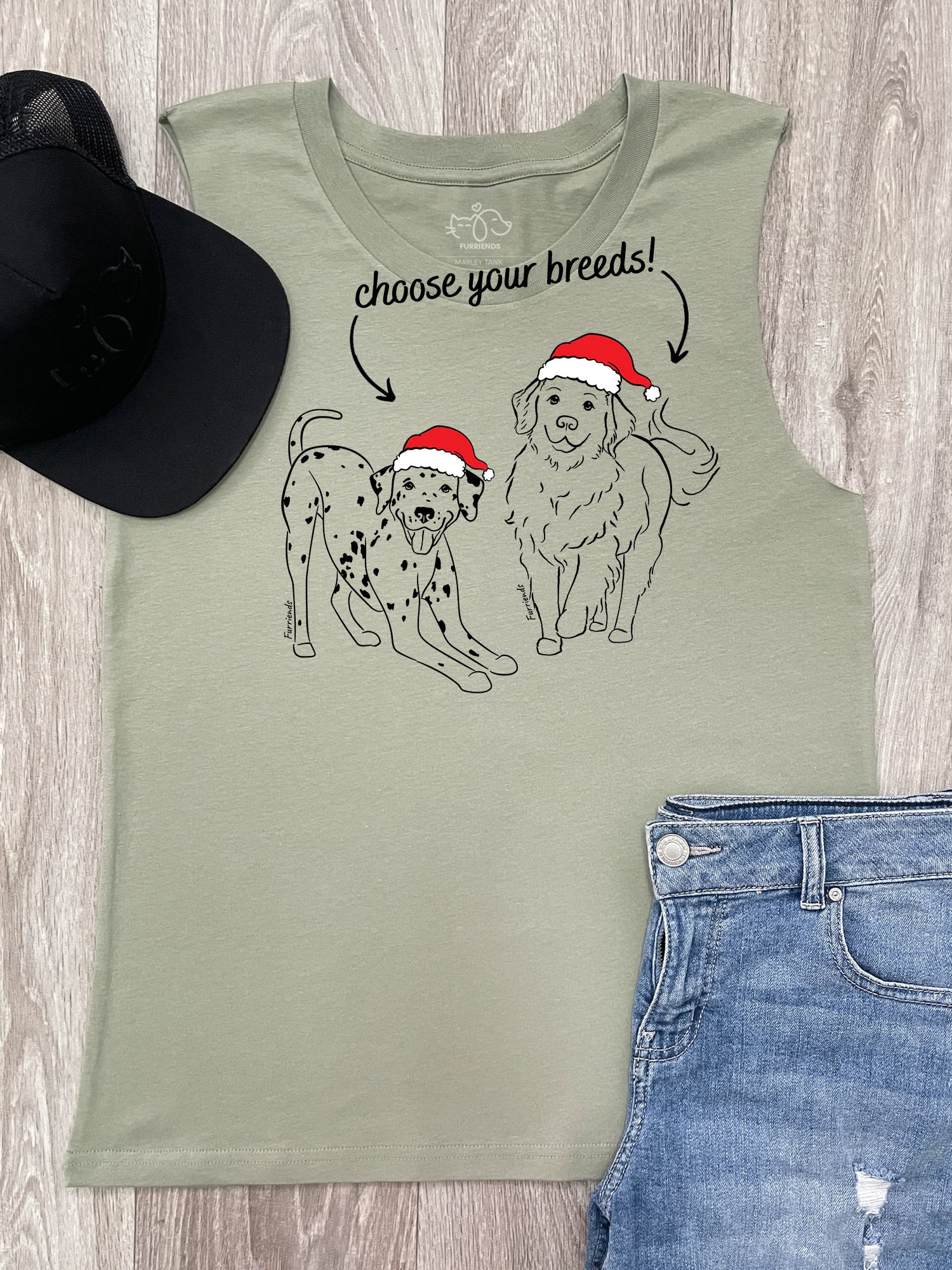 Christmas Edition Dual Breed Customisable Marley Tank - Image 3
