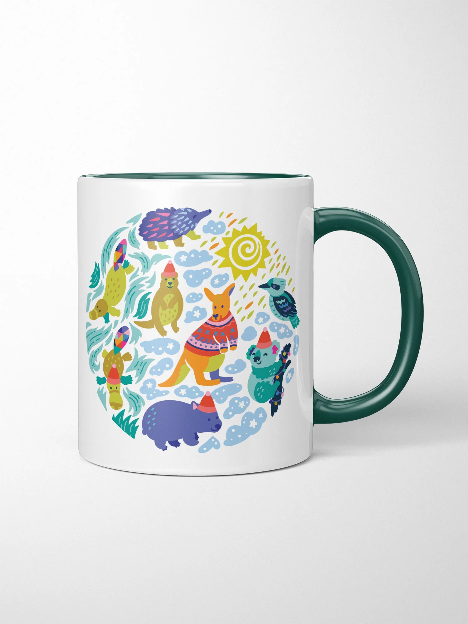 Christmas Wildlife Ceramic Two Tone Mug - Image 2