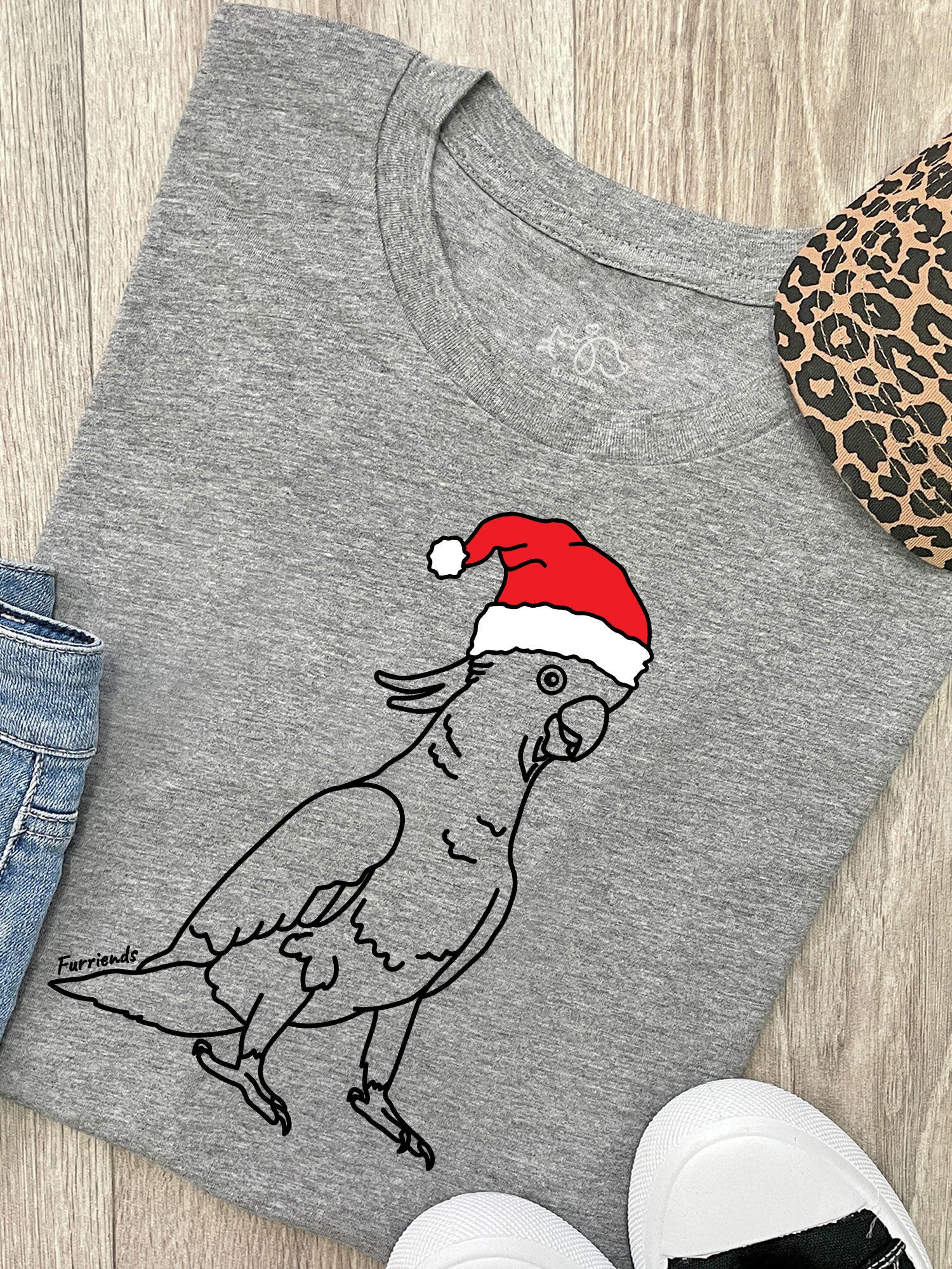 Sulphur-Crested Cockatoo Christmas Edition Ava Women's Regular Fit Tee - Image 4