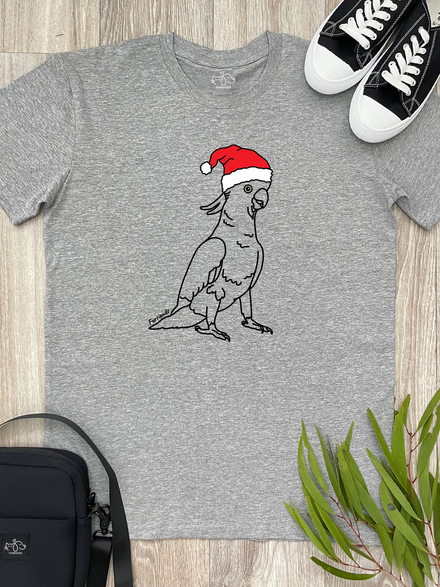 Sulphur-Crested Cockatoo Christmas Edition Essential Unisex Tee - Image 3