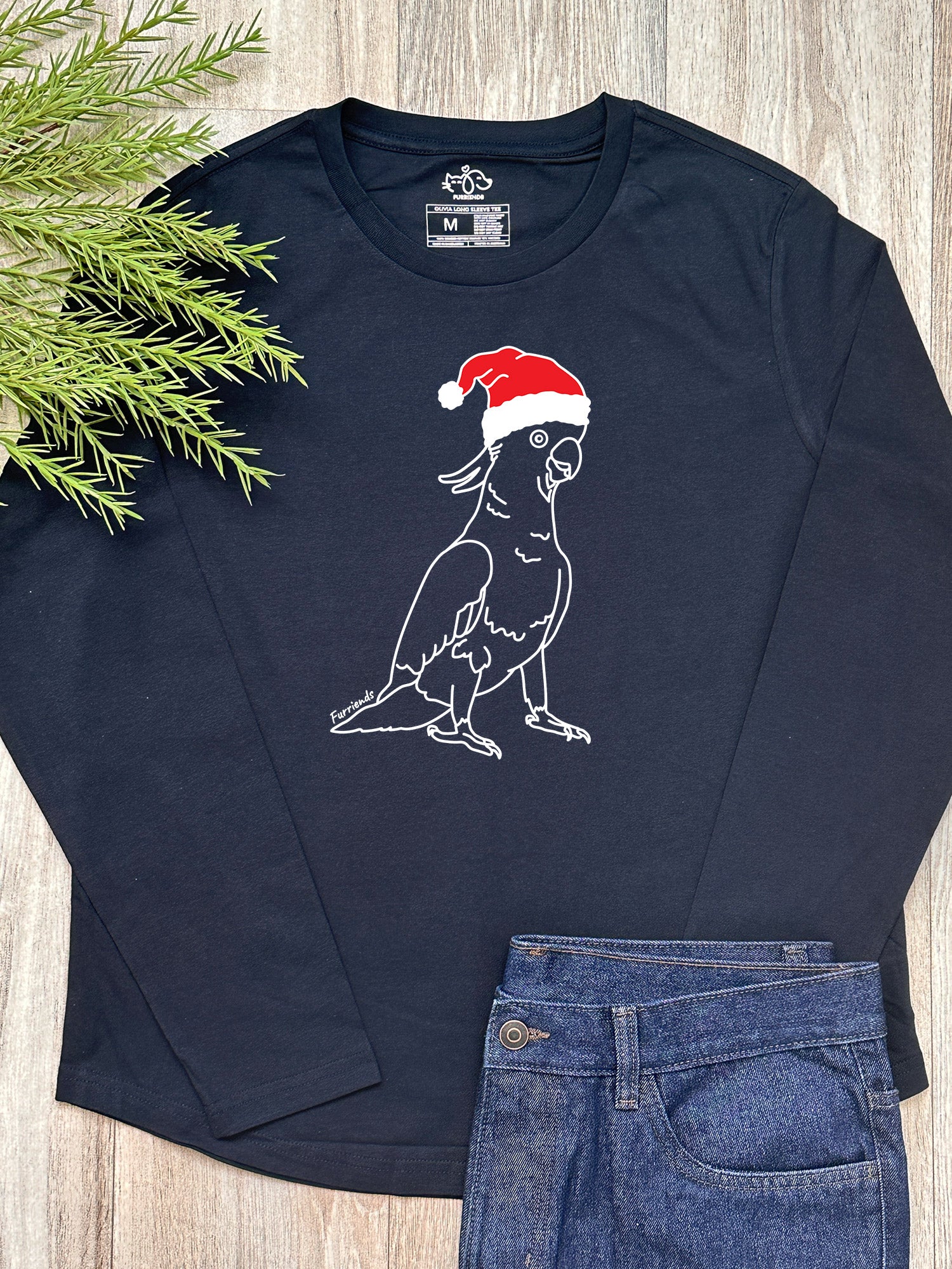 Sulphur-Crested Cockatoo Christmas Edition Olivia Long Sleeve Tee - Image 3