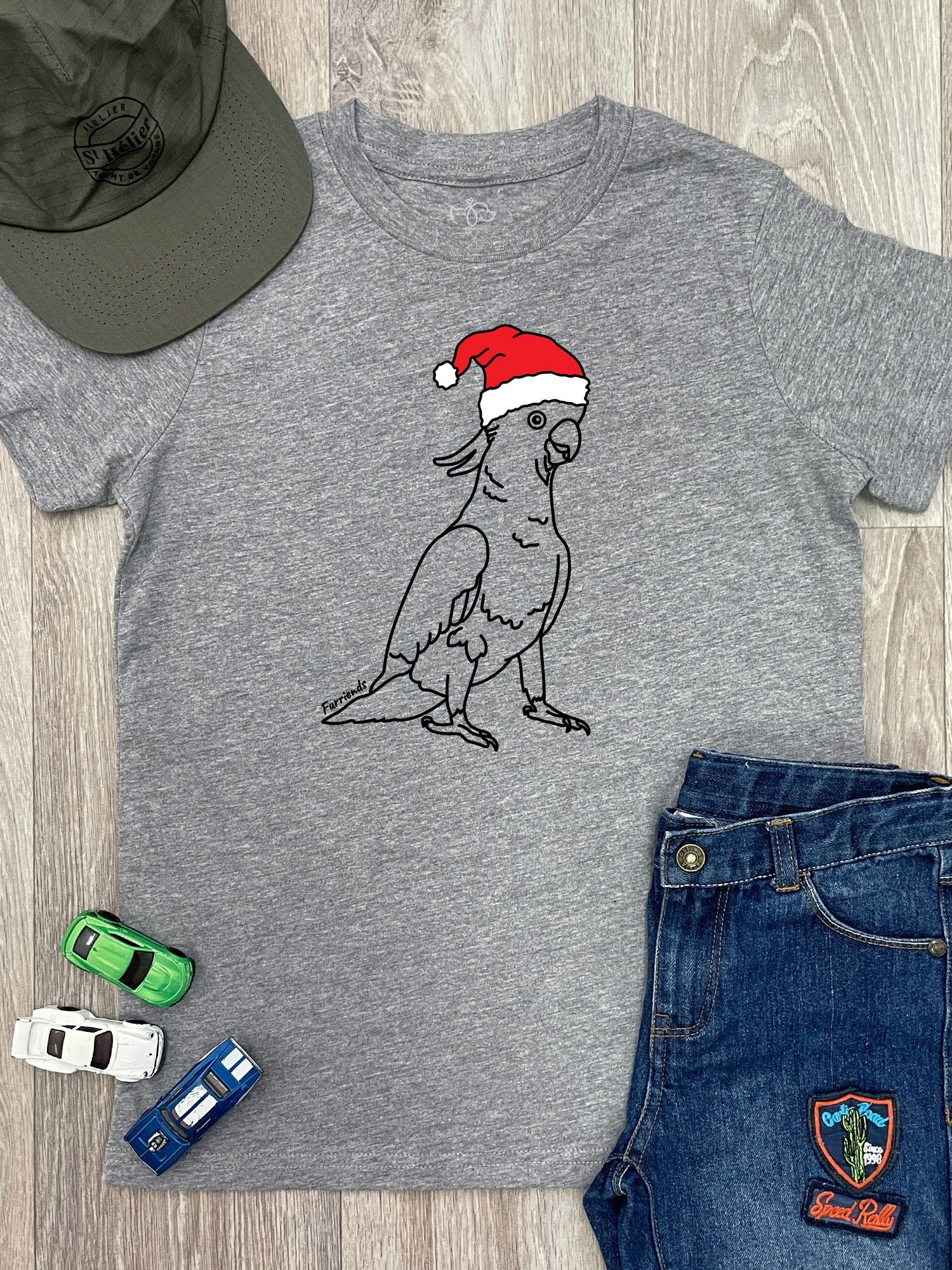 Sulphur-Crested Cockatoo Christmas Edition Youth Tee - Image 4