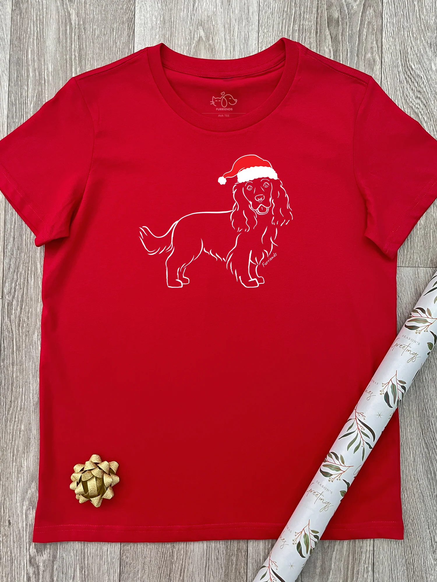Cocker Spaniel Christmas Edition Ava Women's Regular Fit Tee - Image 4