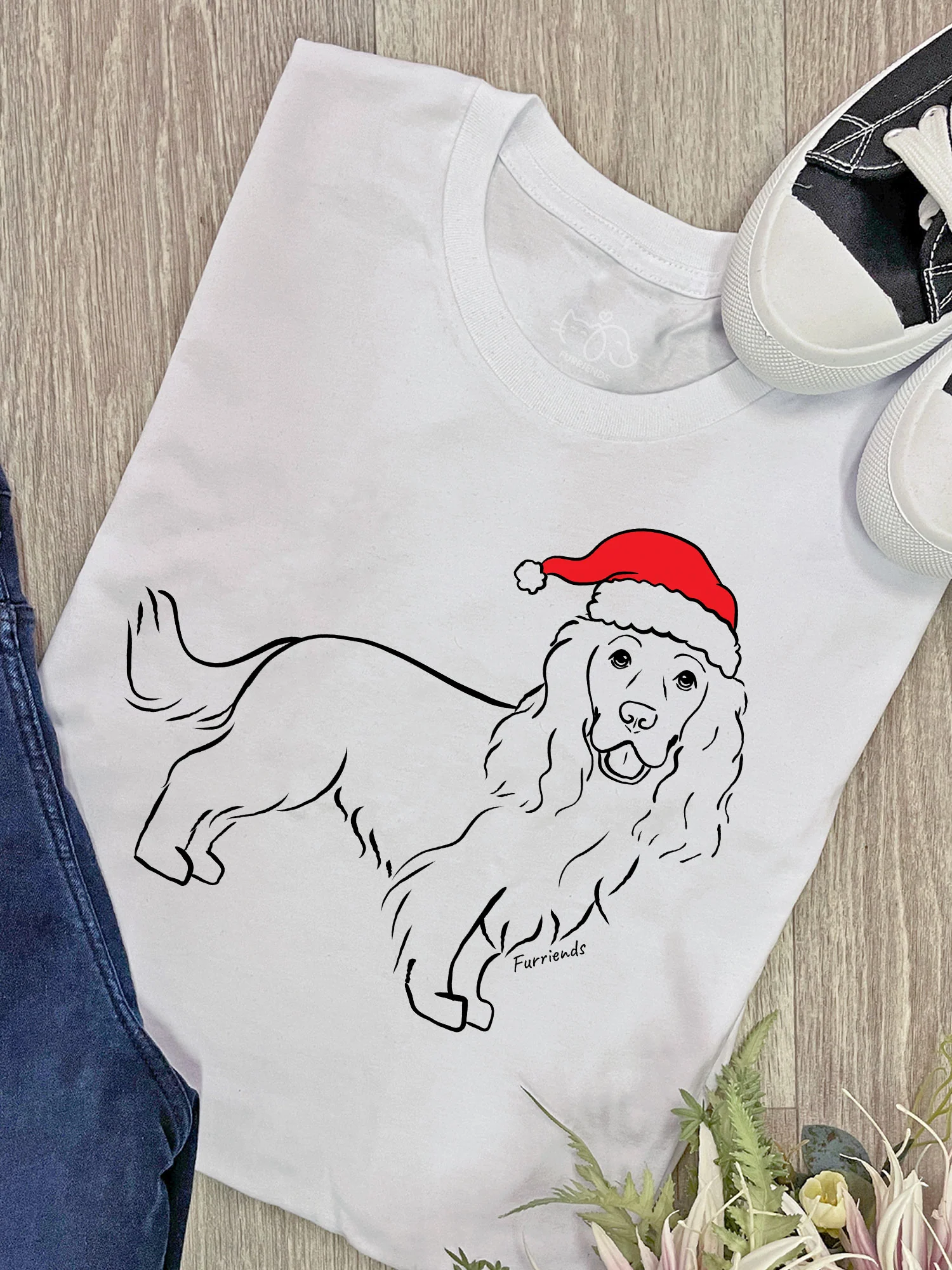 Cocker Spaniel Christmas Edition Ava Women's Regular Fit Tee - Image 6