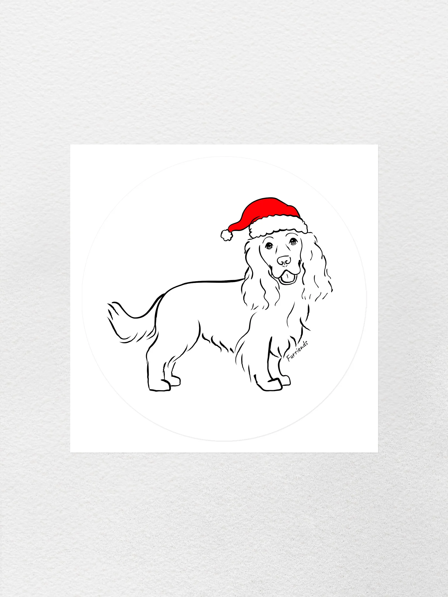 Cocker Spaniel Christmas Edition Sticker - Image 3