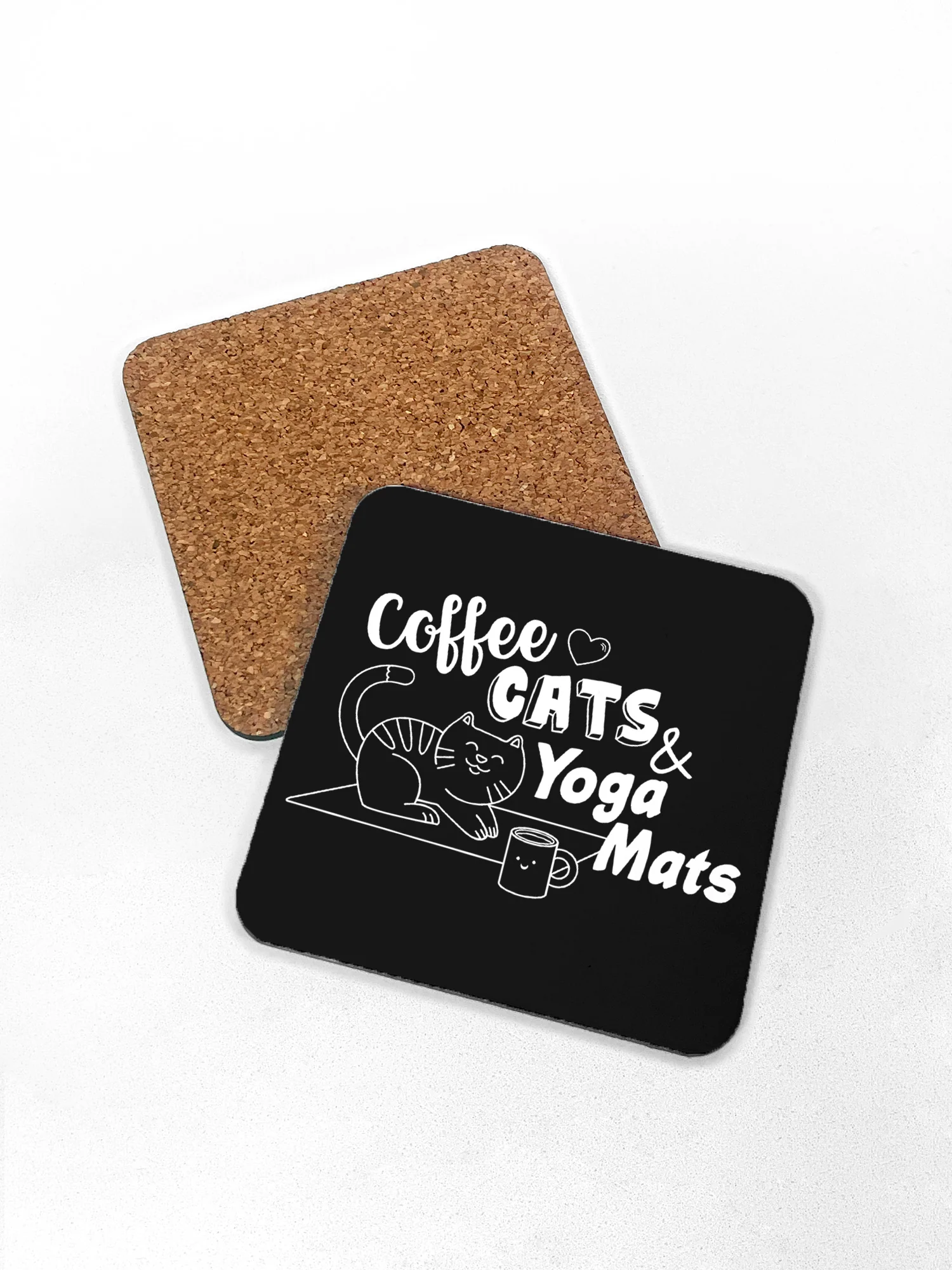 Coffee, Cats & Yoga Mats Coaster - Image 3