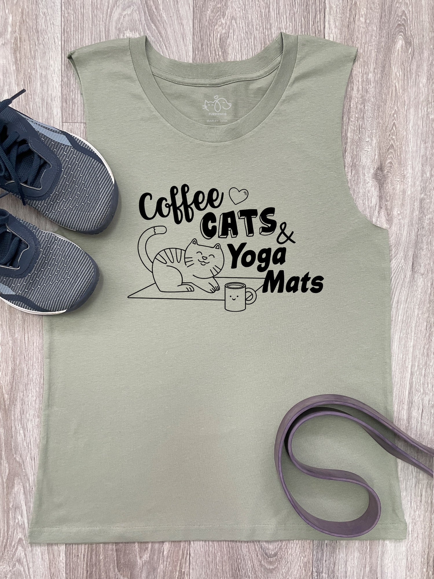 Coffee, Cats & Yoga Mats Marley Tank - Image 2