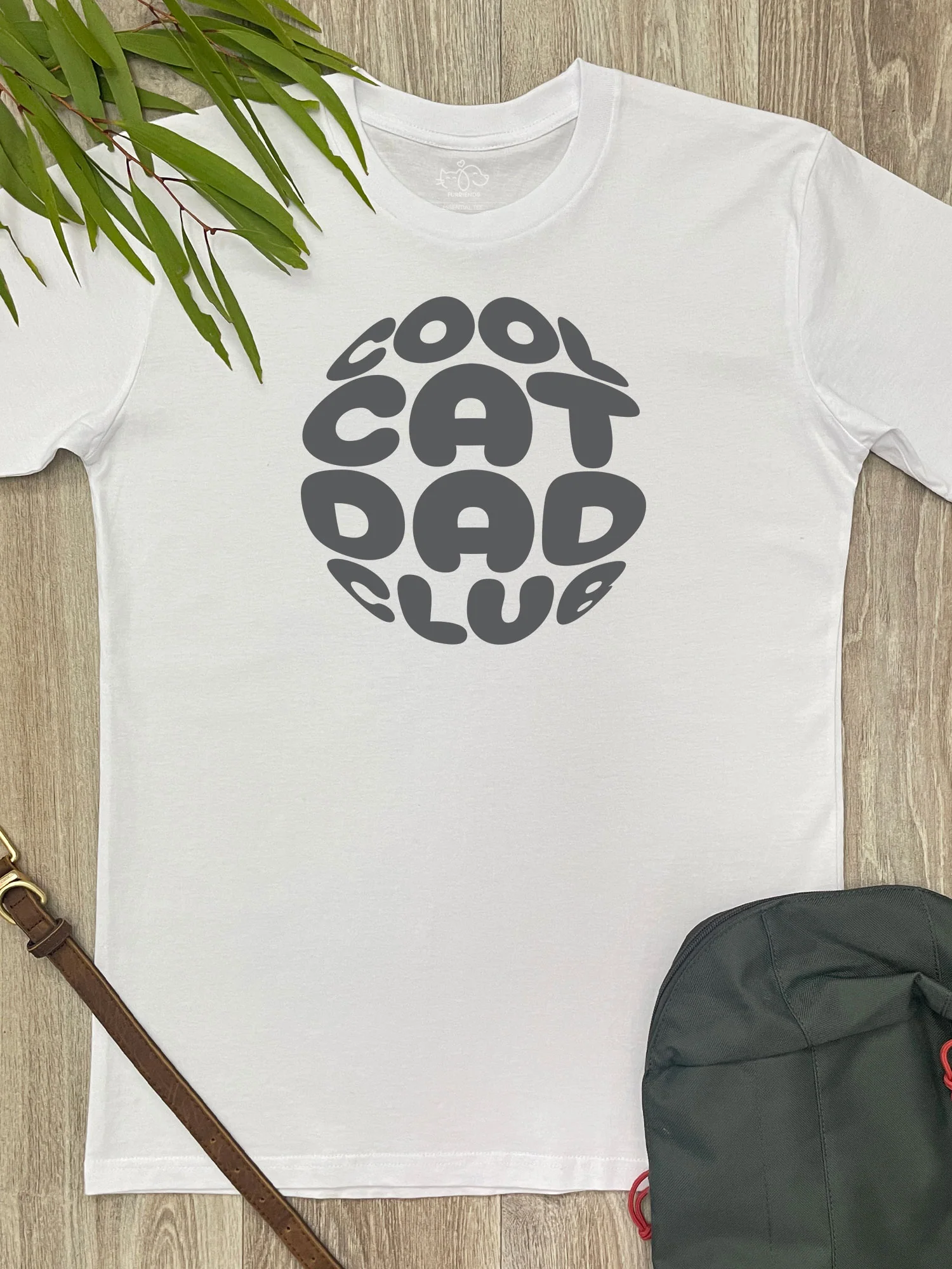 Cool Cat Dad Club Orb Essential Unisex Tee - Image 4
