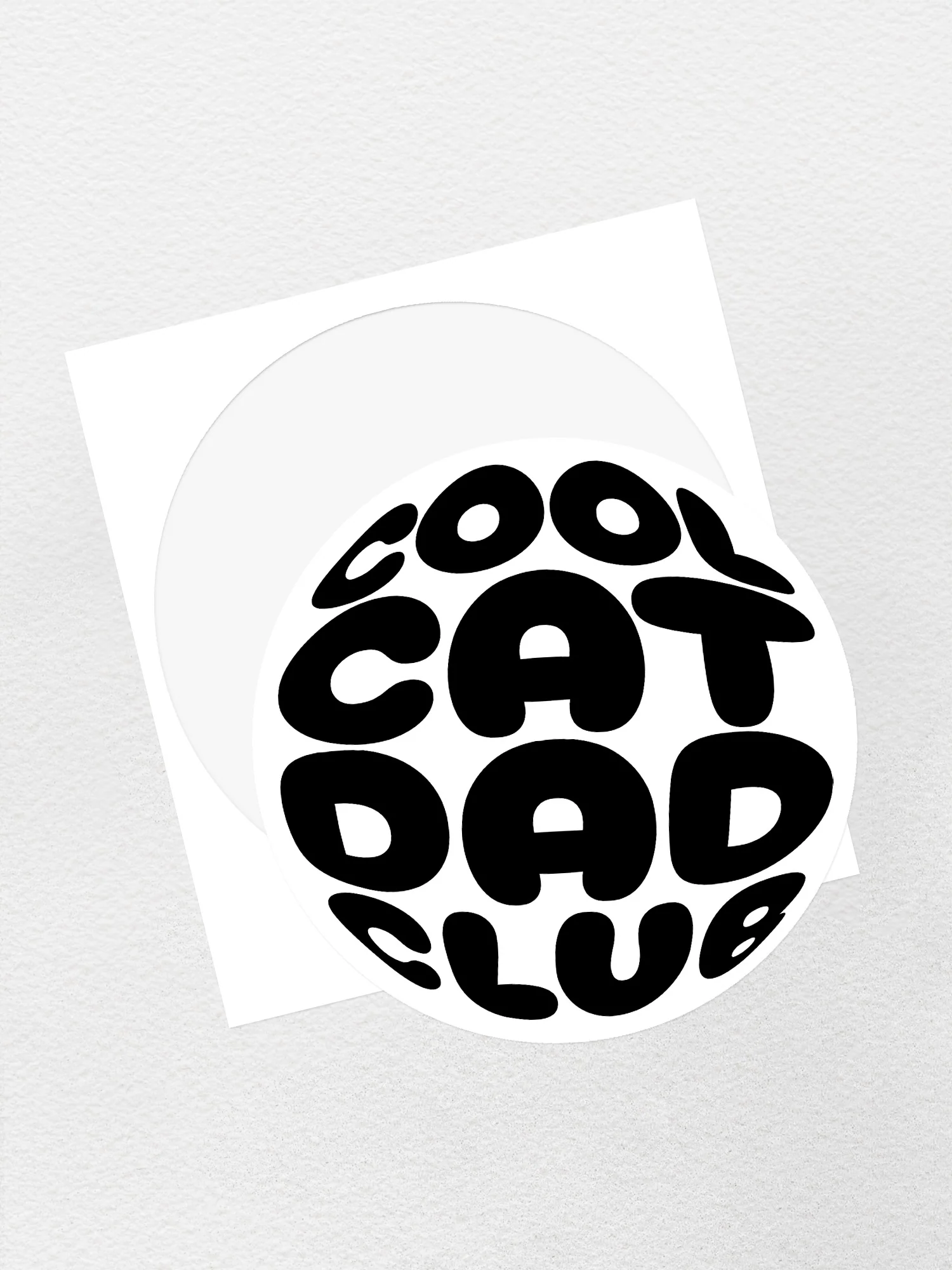 Cool Cat Dad Club Orb Sticker - Image 2