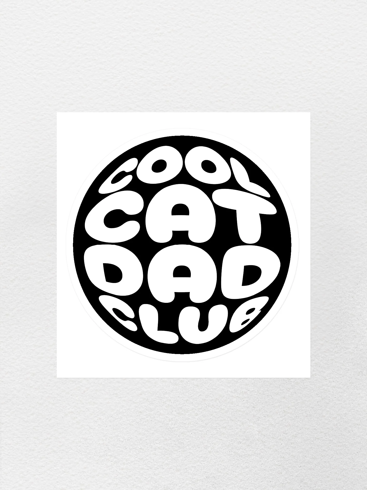 Cool Cat Dad Club Orb Sticker - Image 4