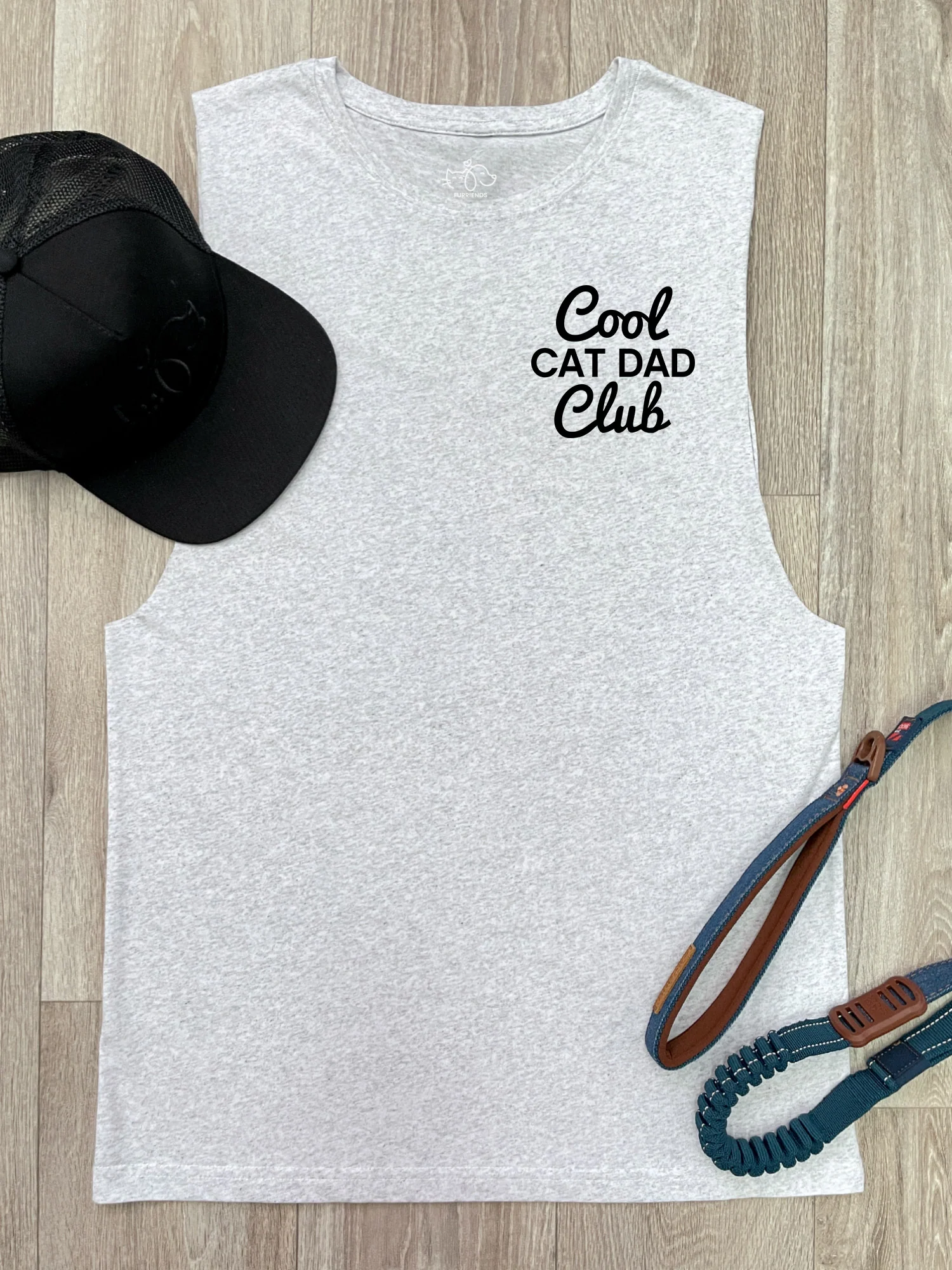 Cool Cat Dad Club Signature Script Axel Drop Armhole Muscle Tank - Image 2